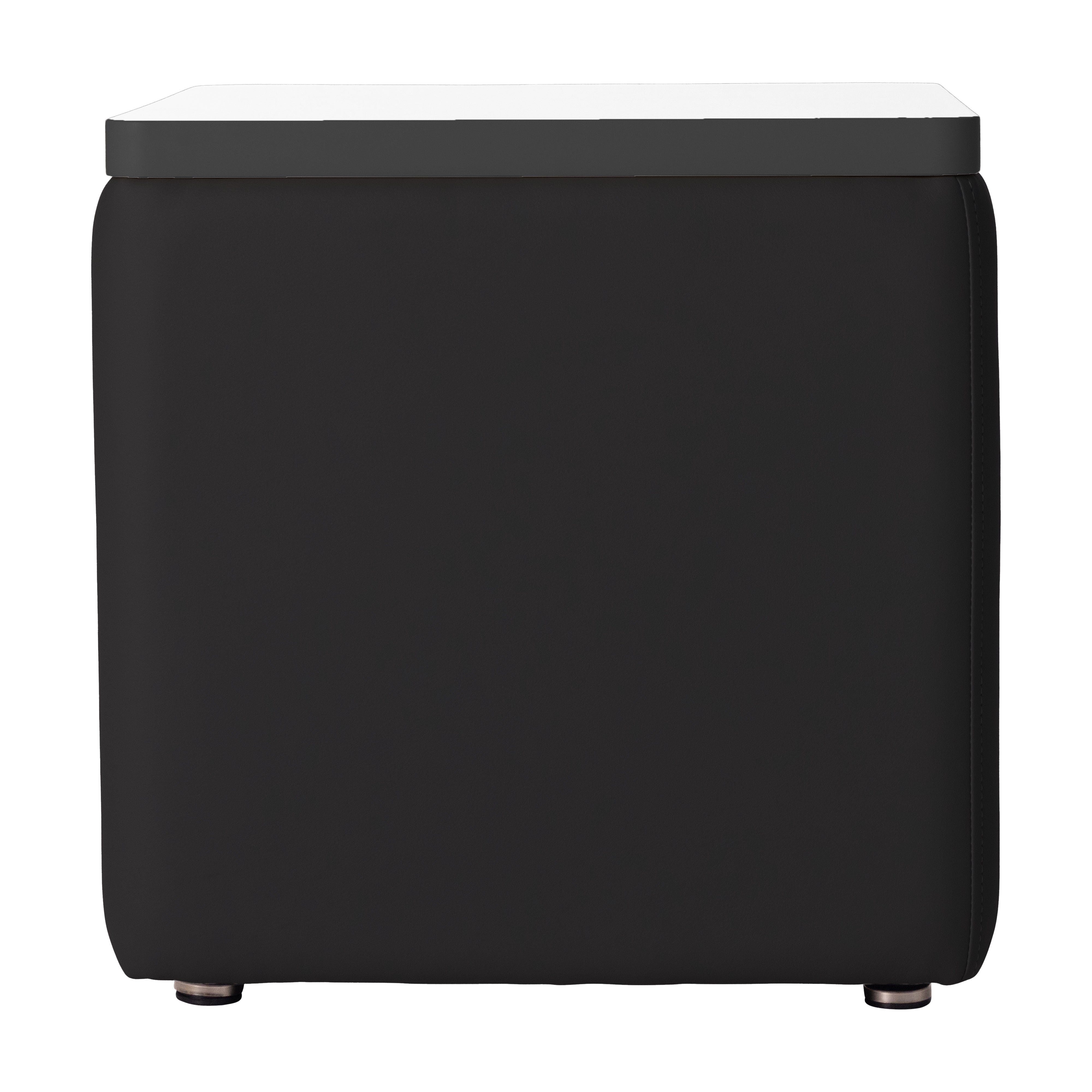 Pro Series Upholstered 18" x 18" Square Dry-Erase Ottoman Table 18" Height - Black/Whiteboard