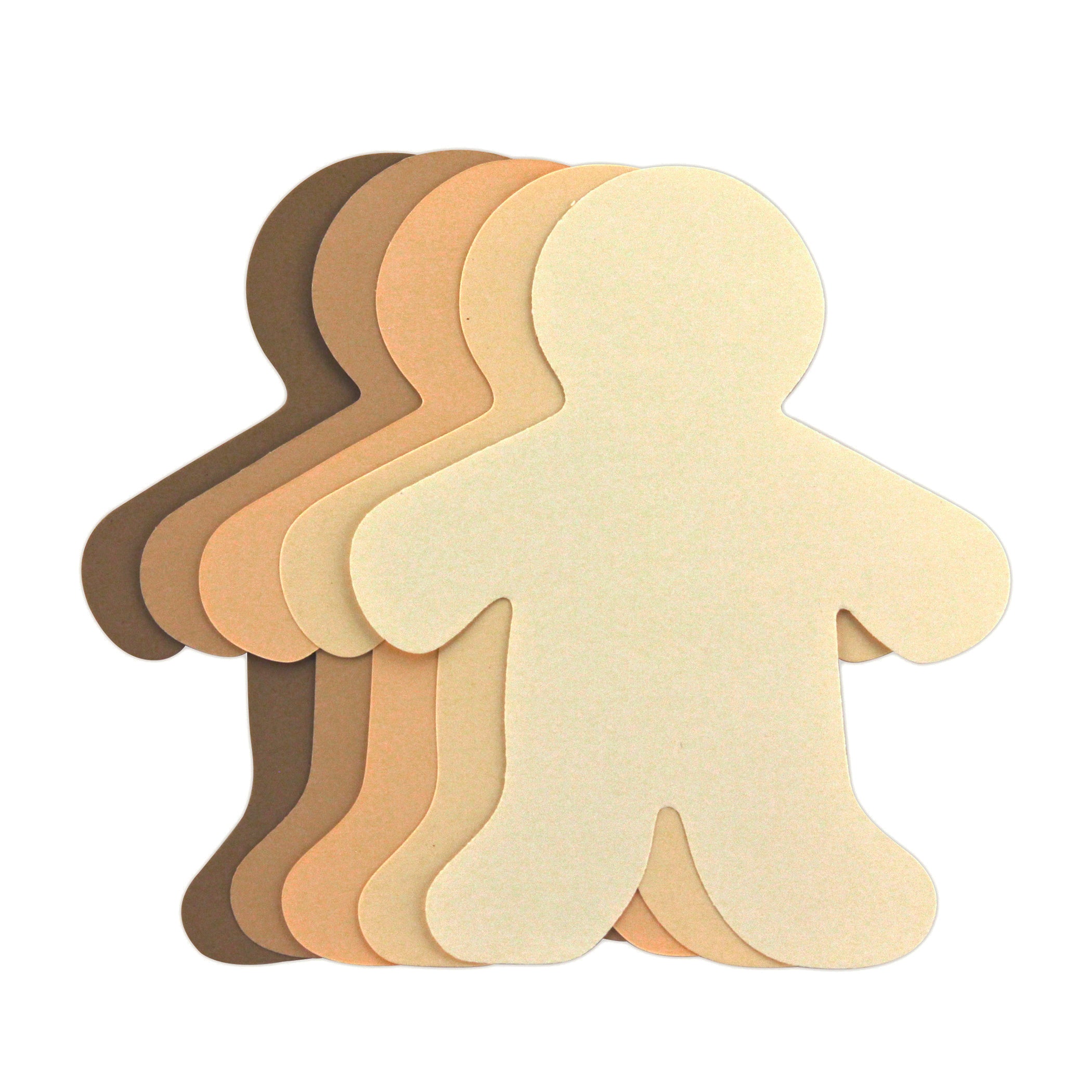 People Paper Cutouts - Culturally Diverse Family, Cardstock, 8.5" Daddy- 24 per pack