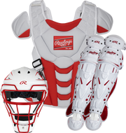 Rawlings Velo 2.0 Series Softball Medium Catchers Set - Scarlet/White