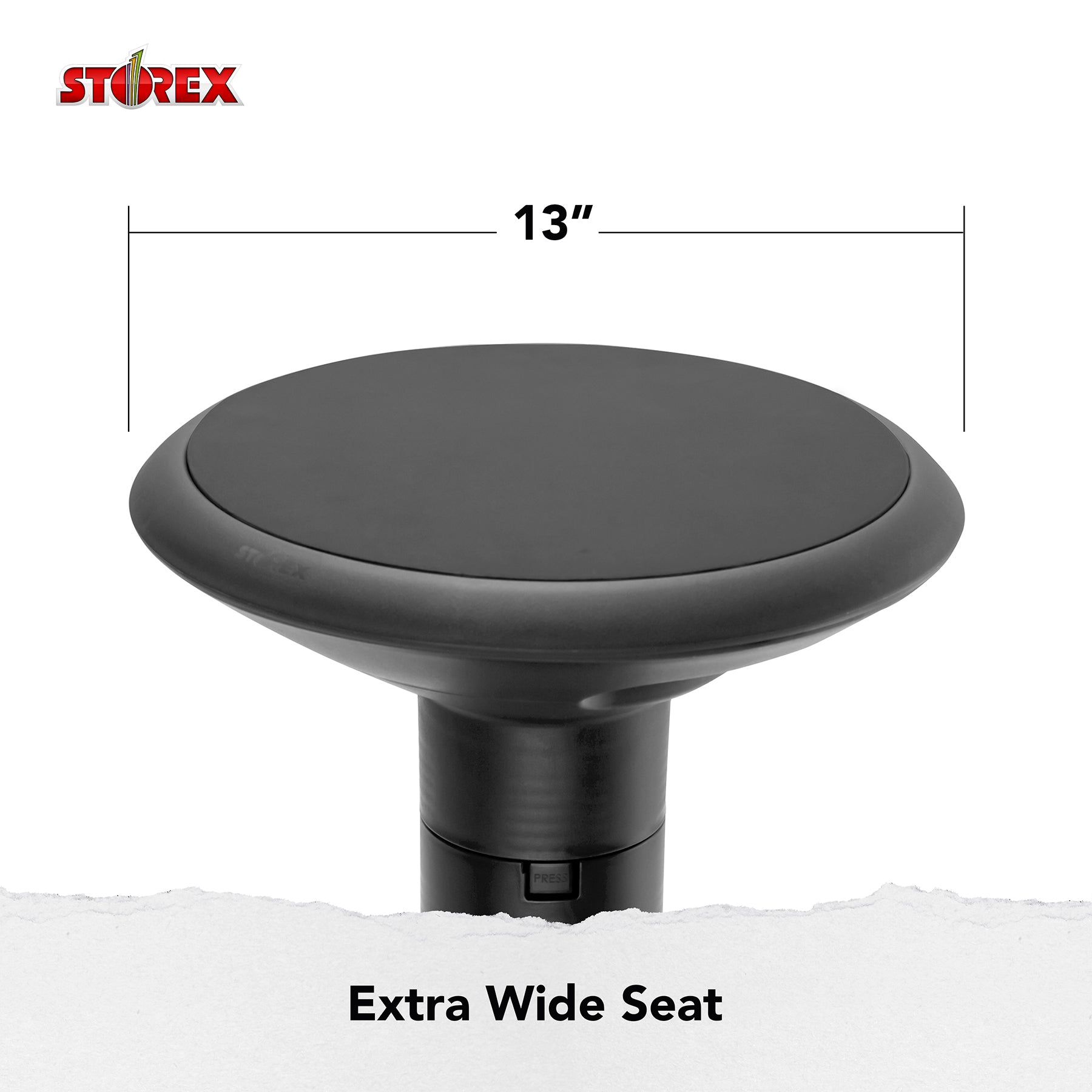 Wiggle stool, 12 to 24-inch, Black