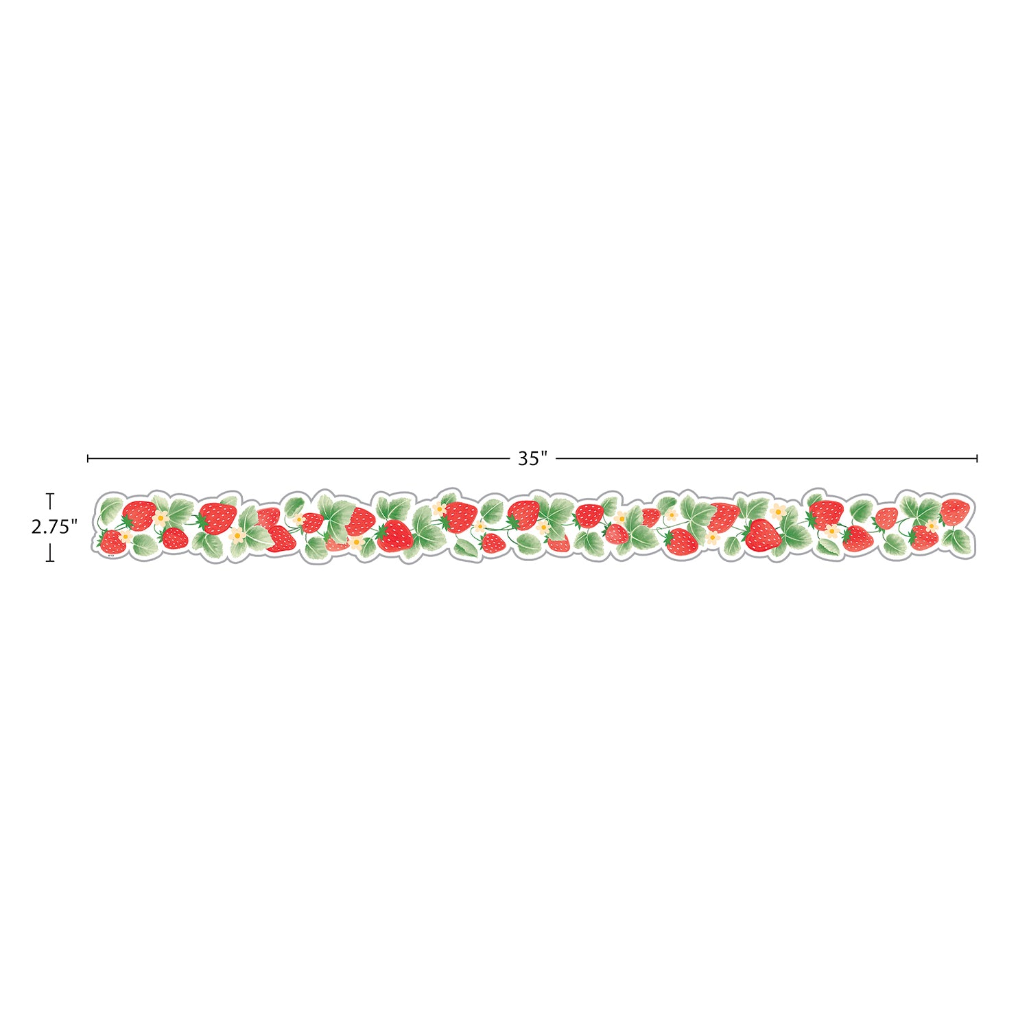 Strawberry Patch Die-Cut Border Trim, 35 Feet