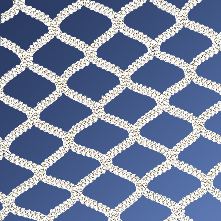 Box Lacrosse Replacement Net - NETX1  - (7mm) Seamless One-Piece Lacrosse Net (4 ft.H x 4 ft.W x 4 ft.D) (White)