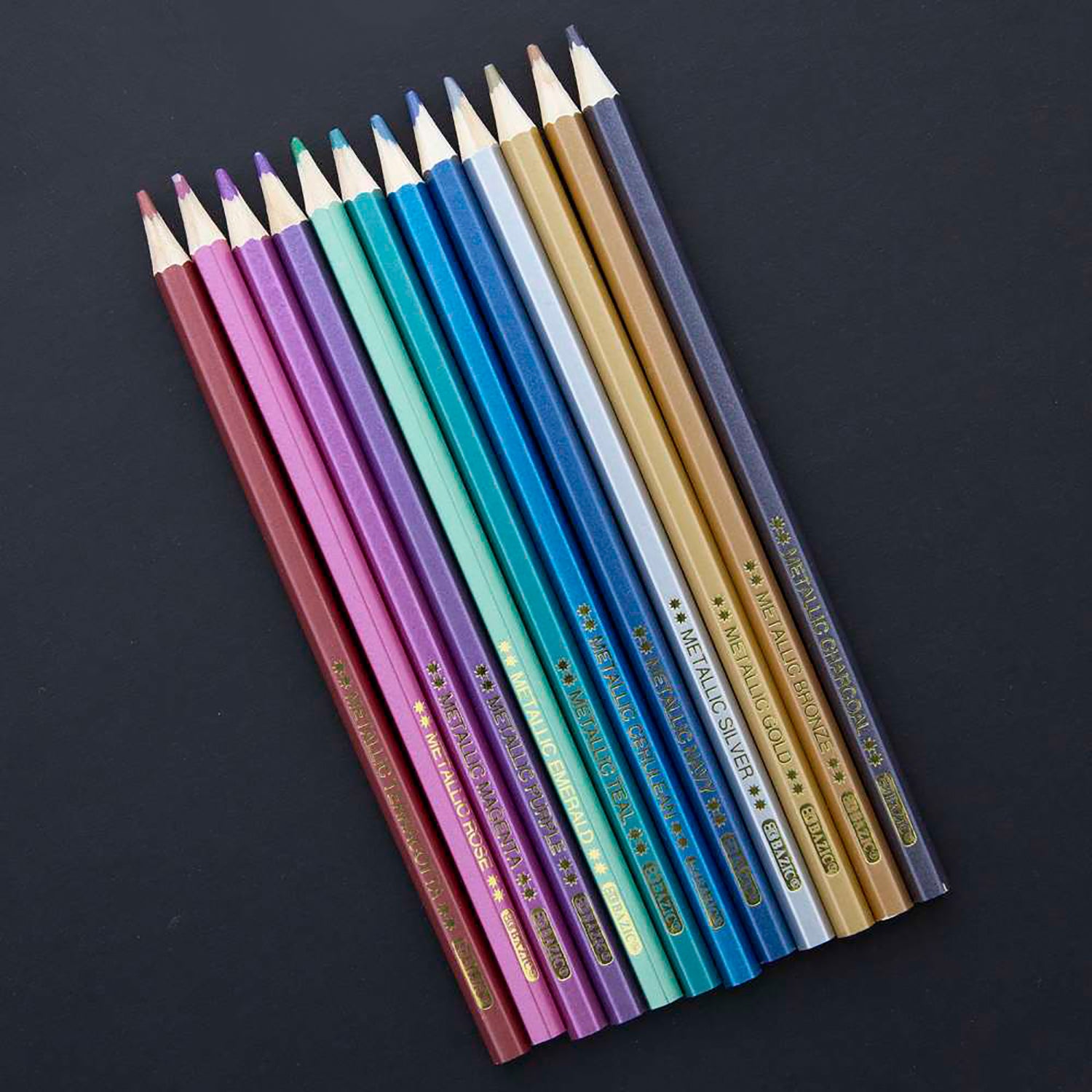 Metallic Colored Pencils, Pack of 12