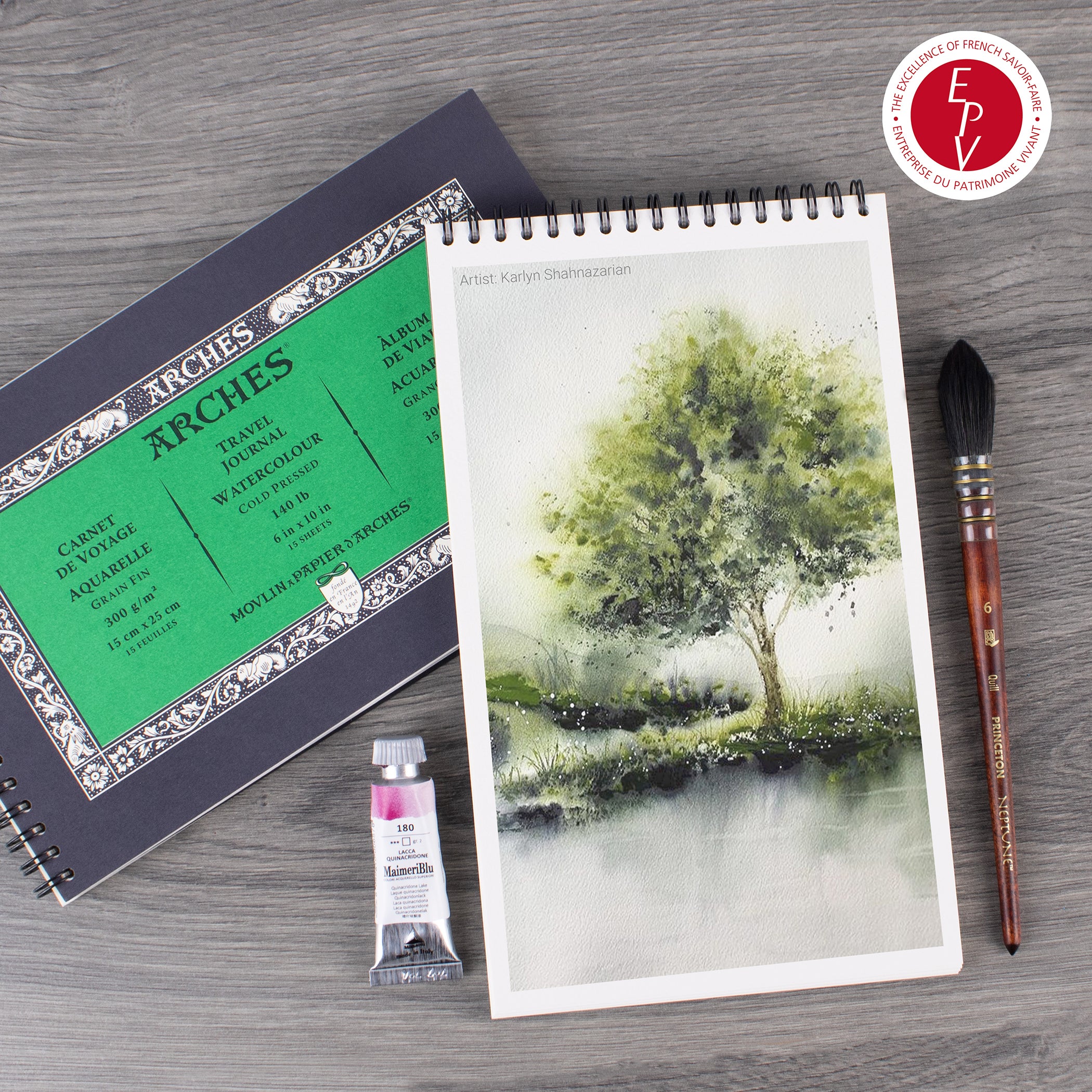 WATERCOLOR PAPER JOURNAL 10X6 COLD