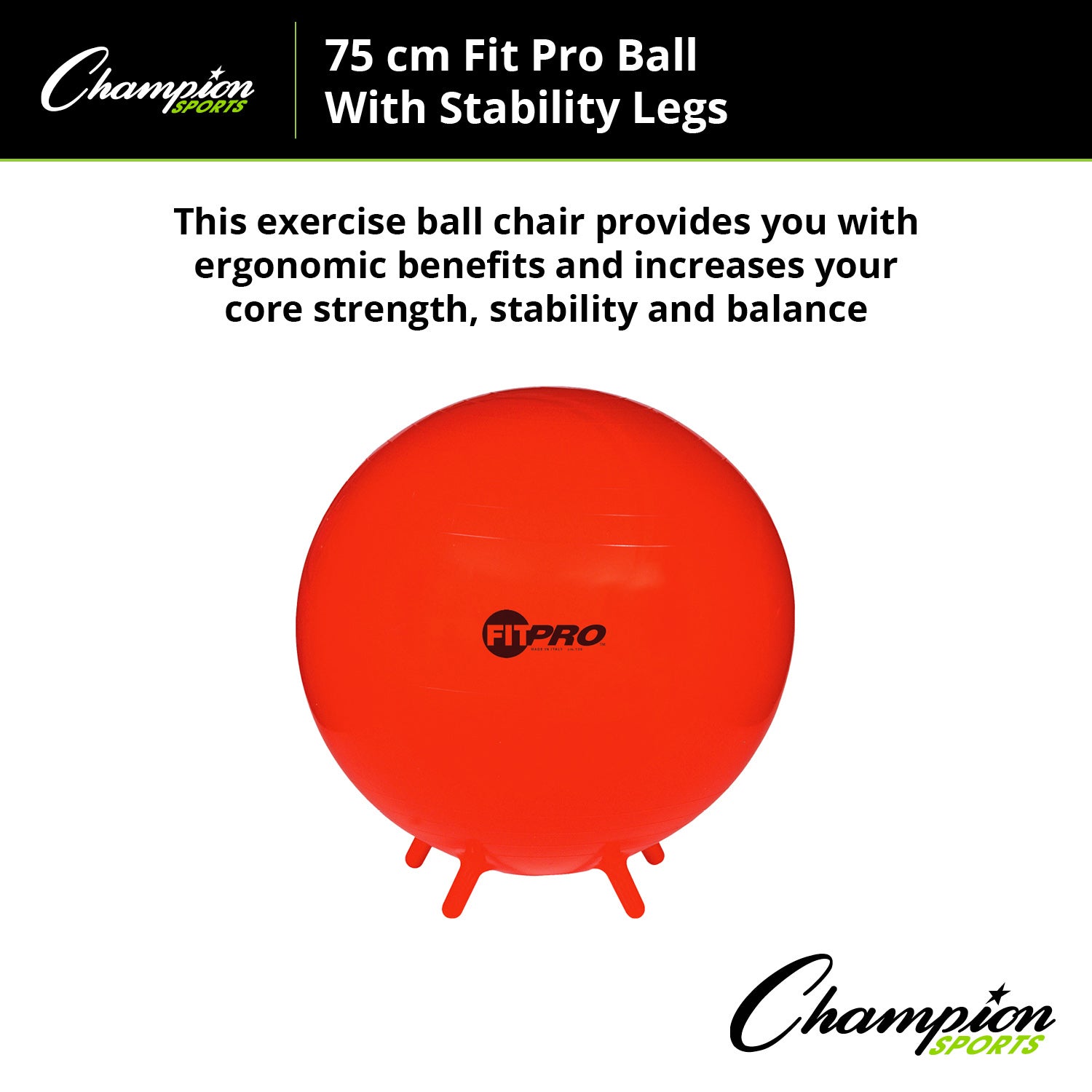 FitPro Ball with Stability Legs, 75cm