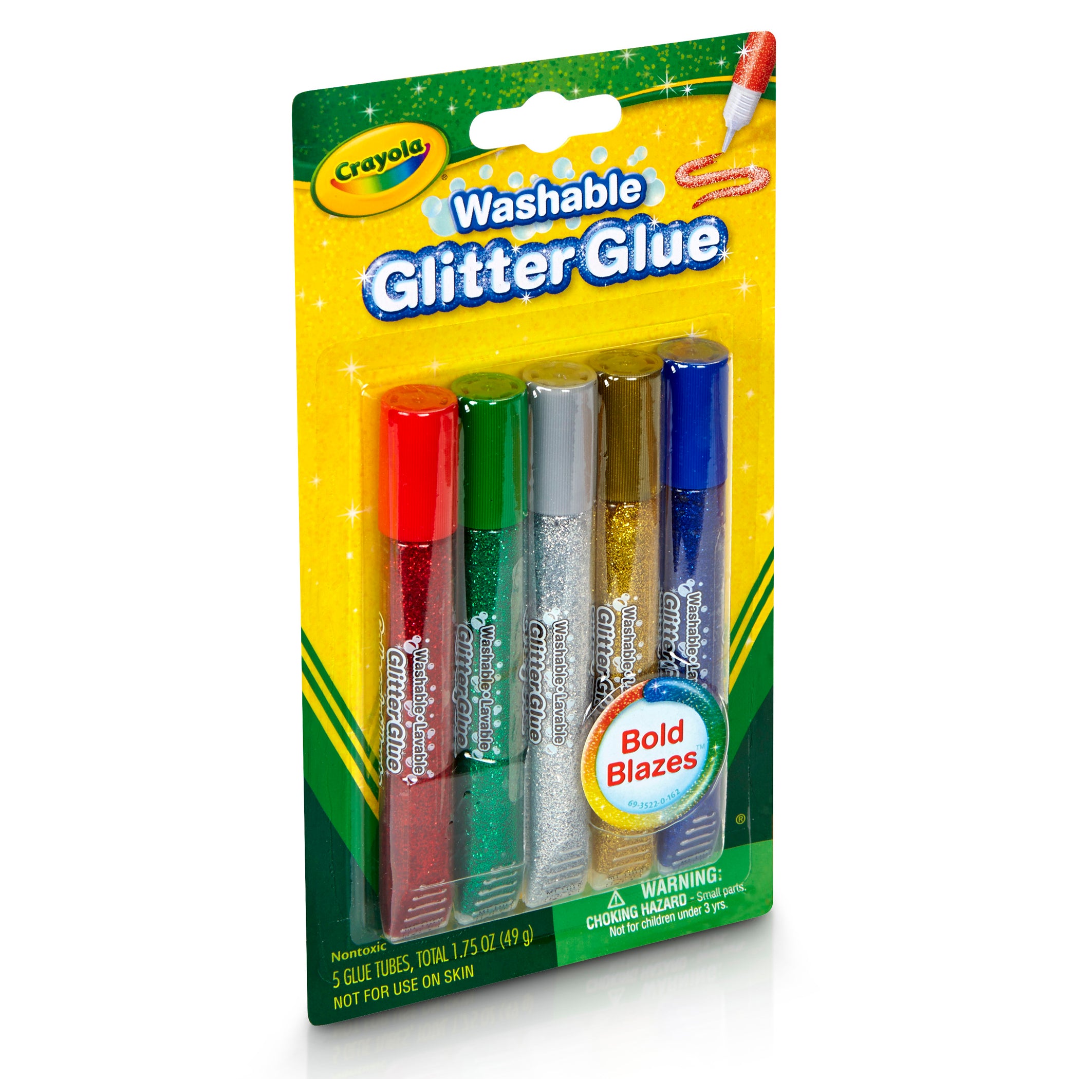 Washable Glitter Glue, Bold, Pack of 5