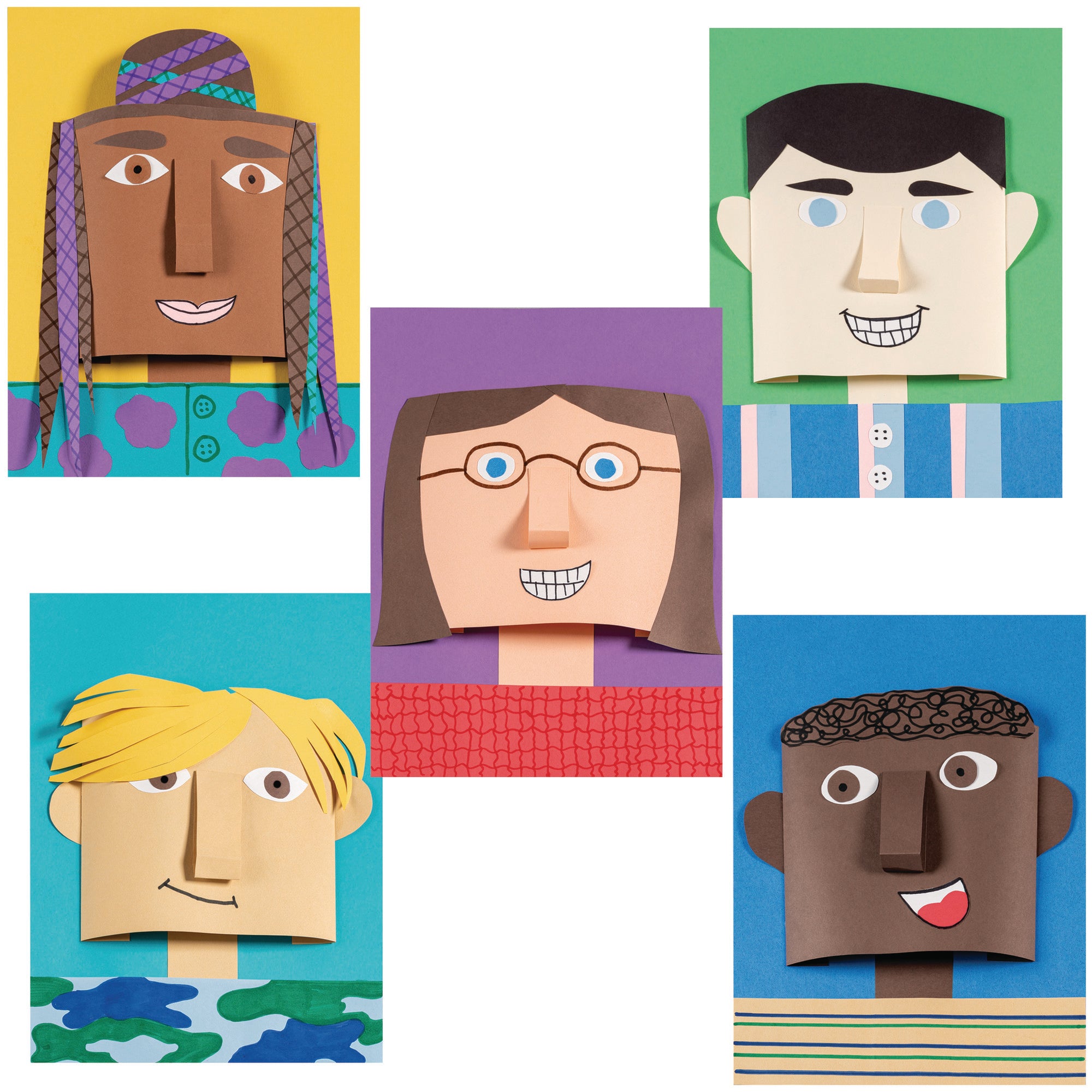 Shades of Me Construction Paper, Heavyweight, 5 Assorted Skin Tone Colors, 12" x 18", 50 Sheets