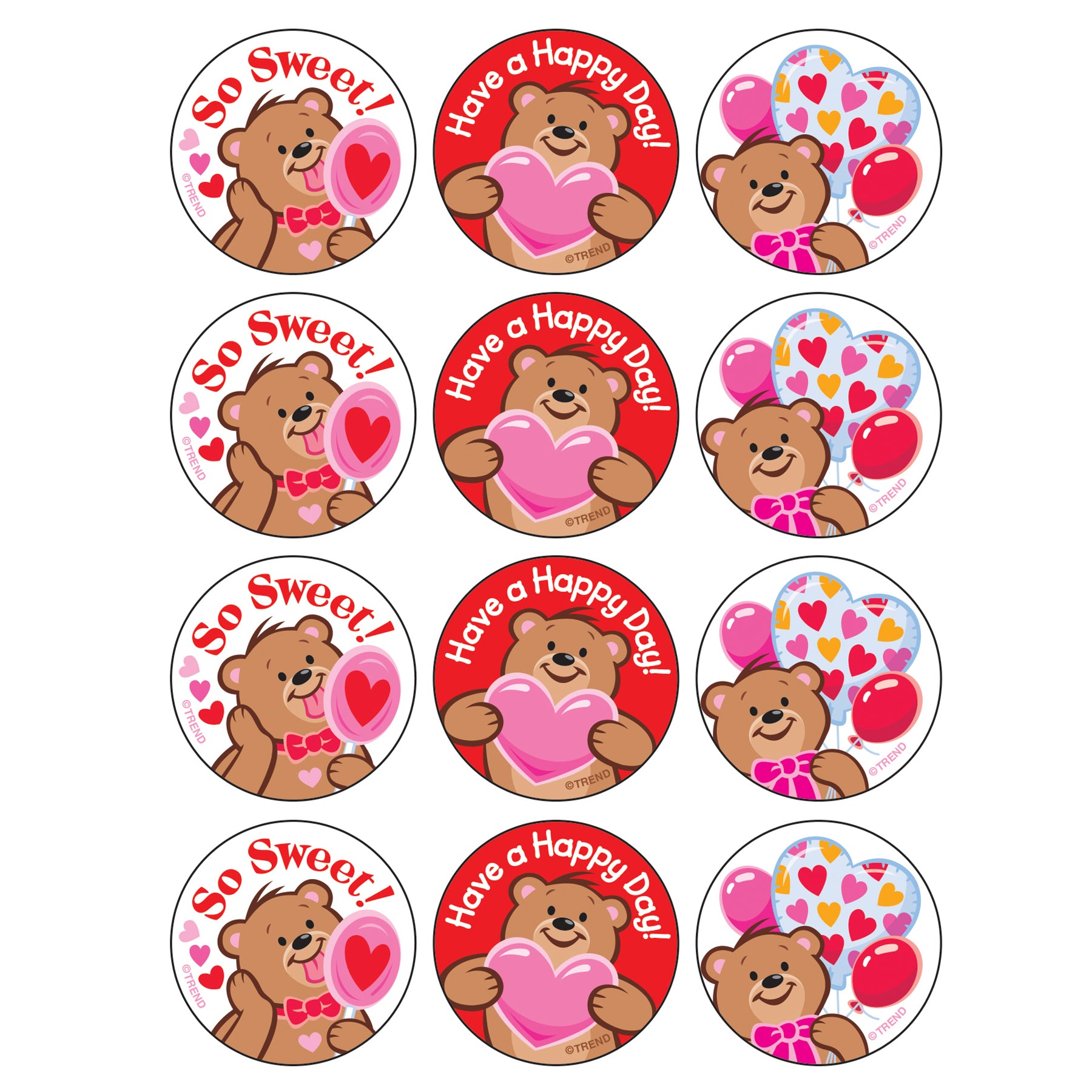 Friendship Bears/Chocolate Cherry Stinky Stickers®, 48 Count