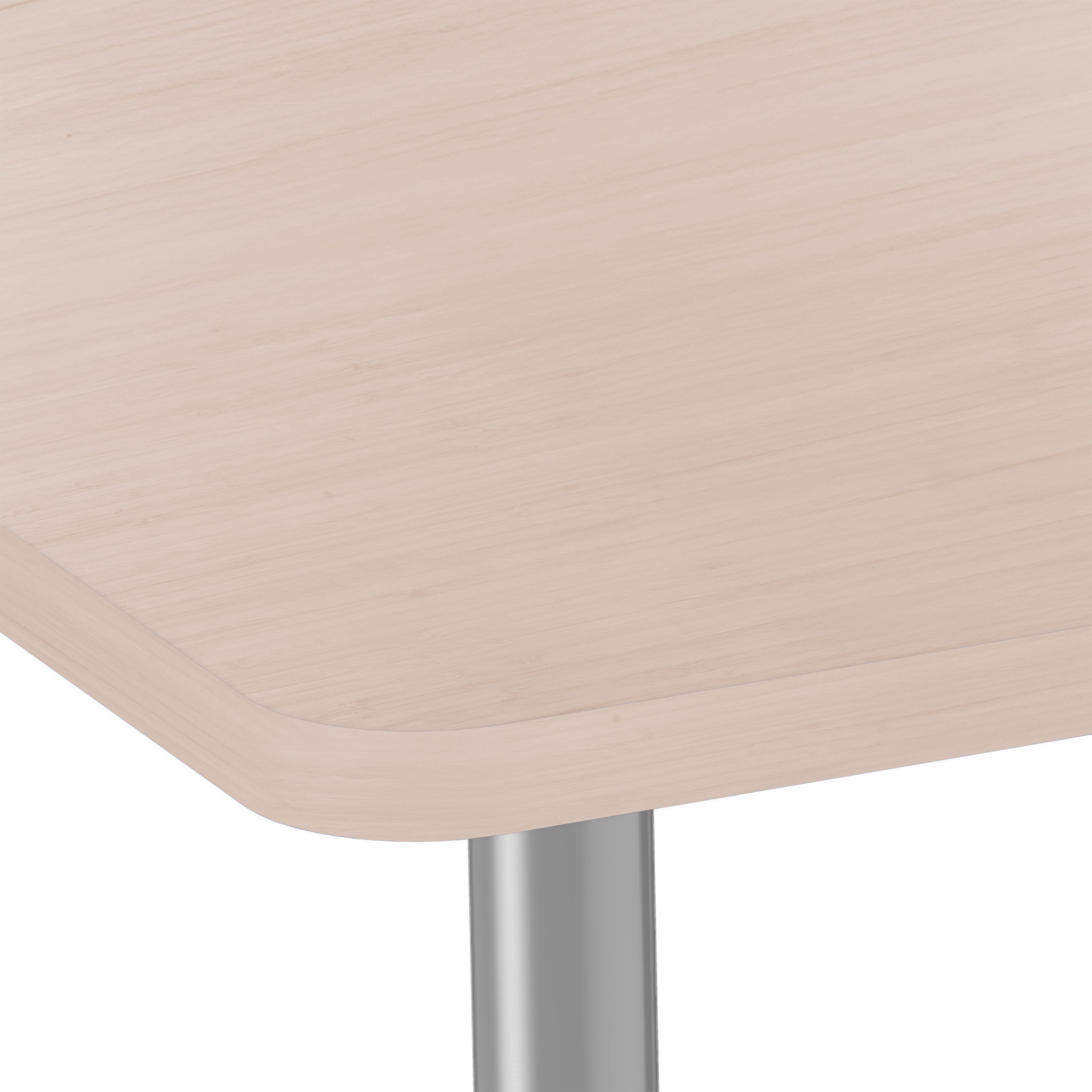 Adapte 24" x 48" Rectangle Woodgrain Activity Table with Adjustable Tapered Legs - Asian Sand/Silver