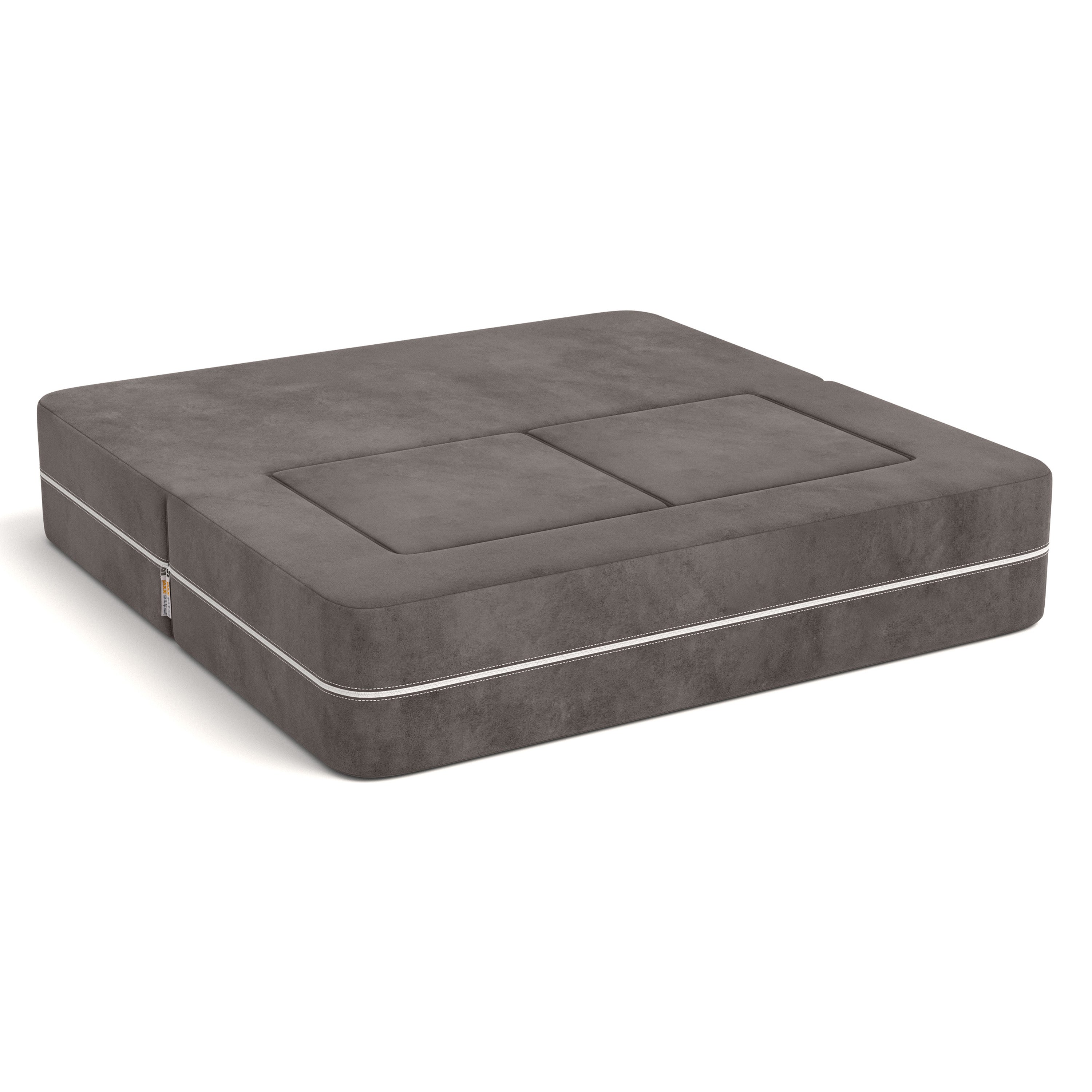 Jaxx Zipline Kids Modular Loveseat & Ottomans/Fold Out Lounger, Platinum