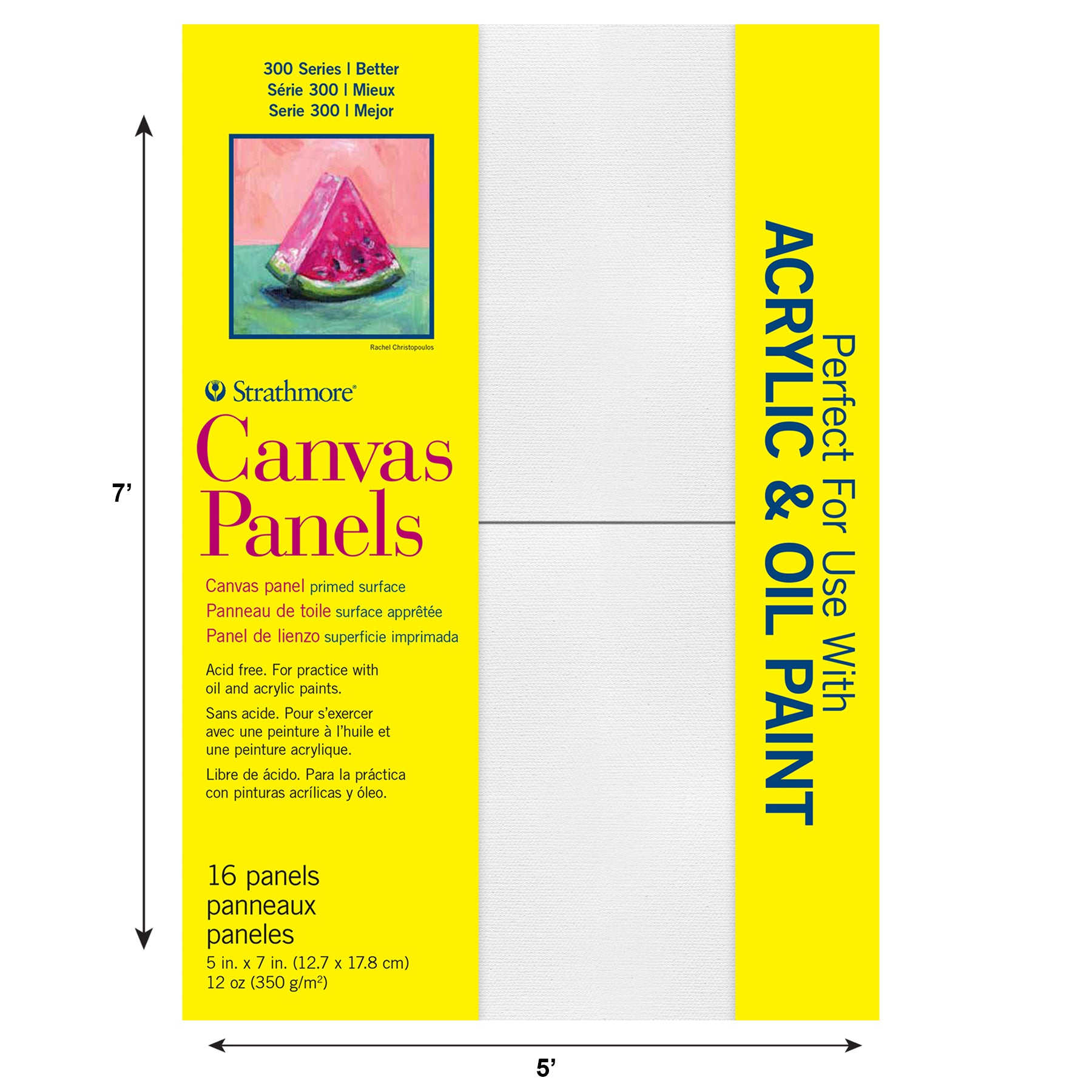 300 Series Canvas Panels, 5x7 inch, 16 Pack