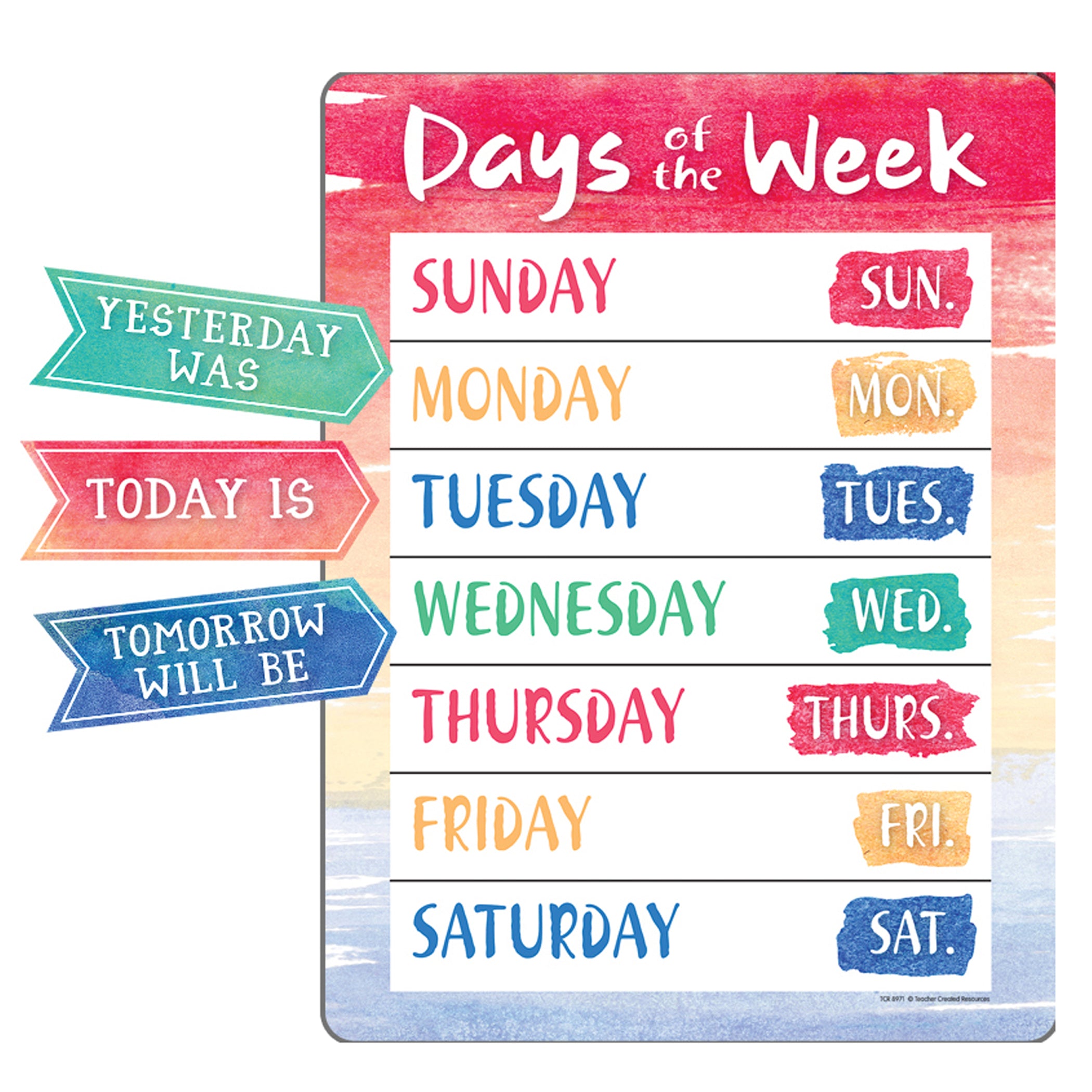 Watercolor Calendar Bulletin Board