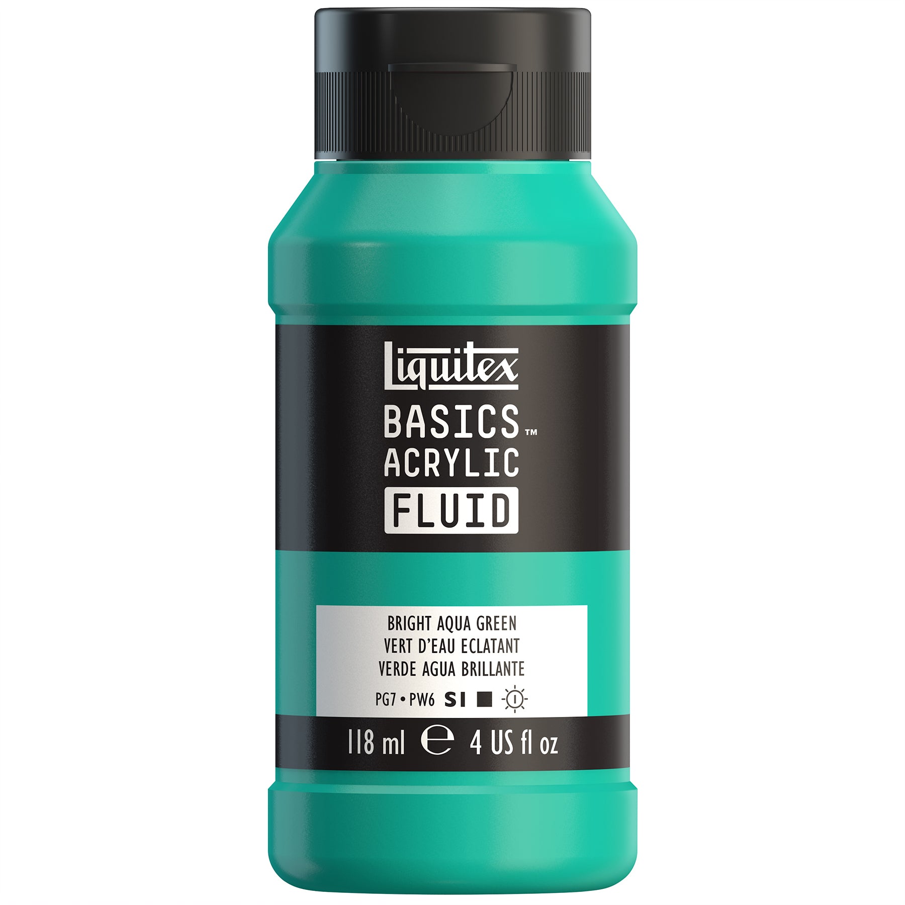 LQ BASICS Acrylic Fluid 118ml Bottle -  Bright Aqua Green