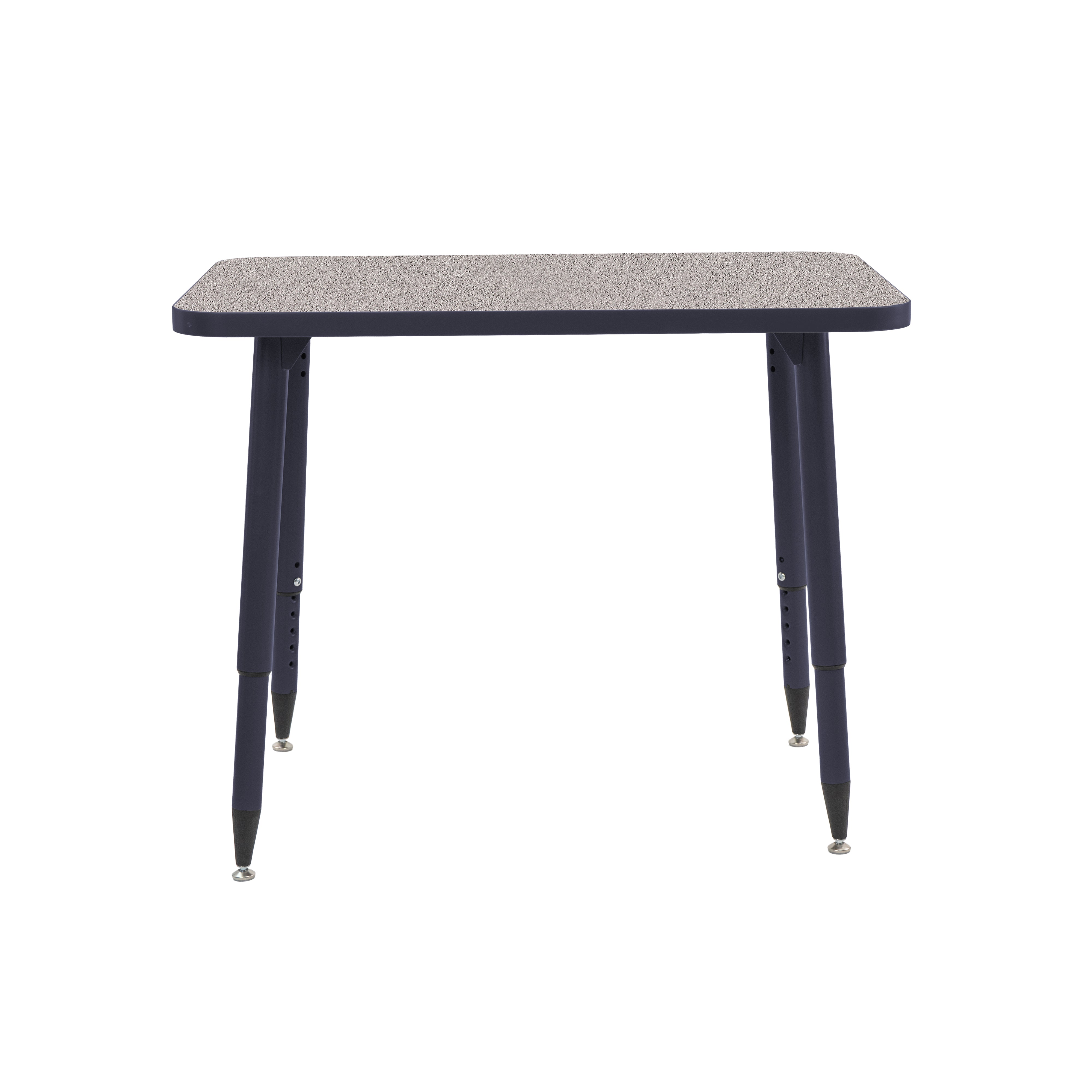 Adapte 24" x 36" Rectangle Thermofused Activity Table with Adjustable Tapered Legs - Gray/Navy