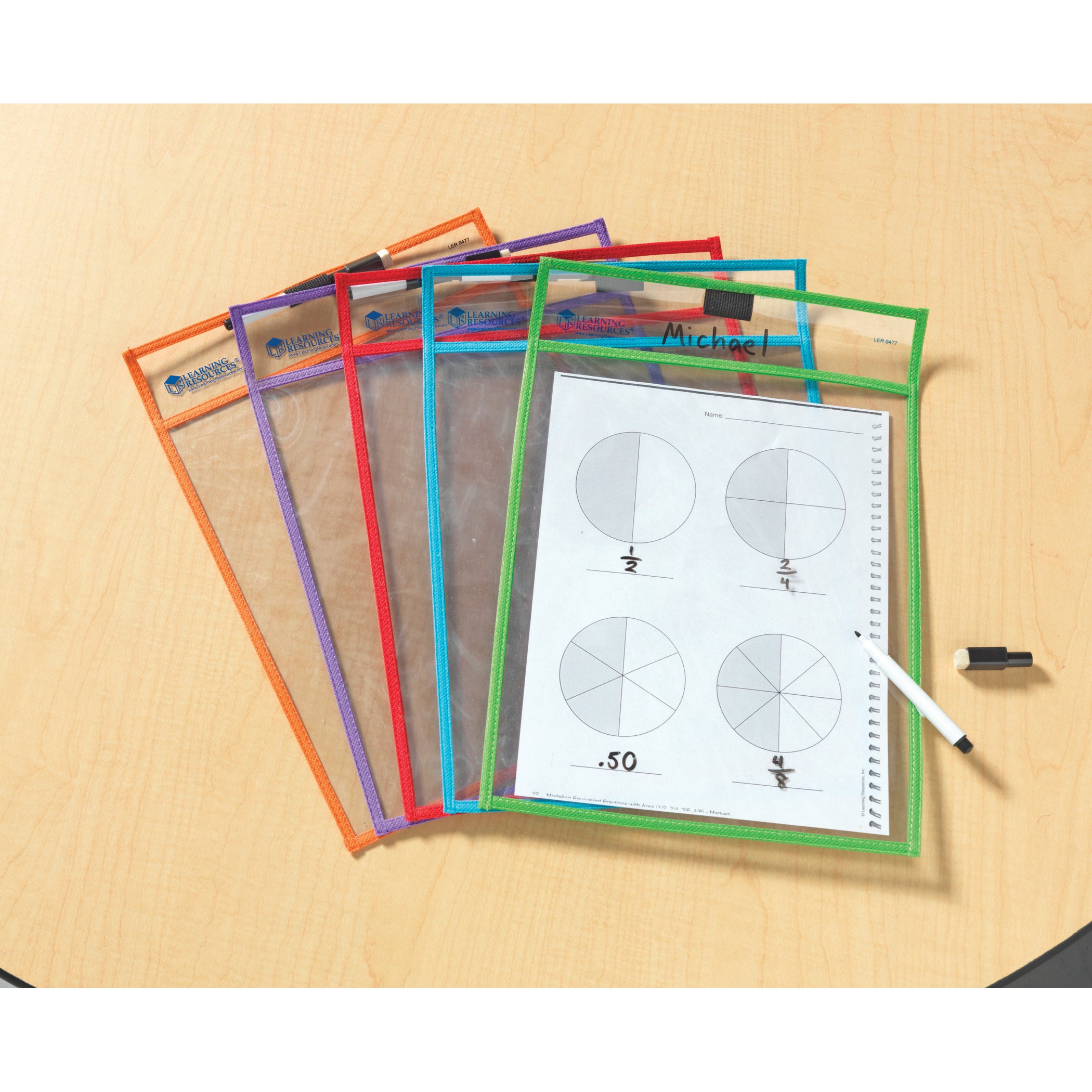 Write & Wipe Pockets, Set of 5