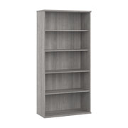 Bush Business Furniture Studio C 5 Shelf Bookcase in Platinum Gray - 35.71" Width x 15.43" Depth x 72.8" Height