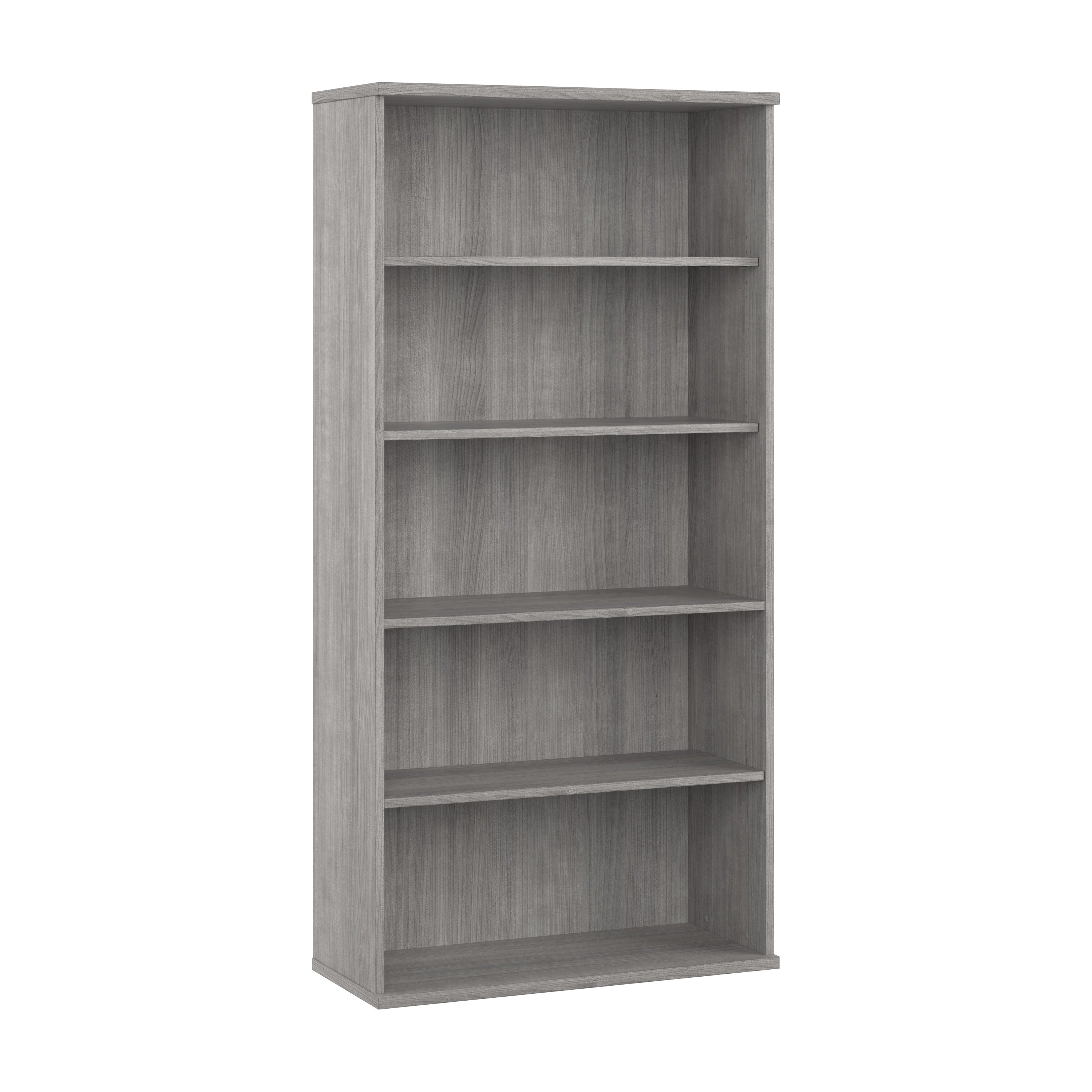 Bush Business Furniture Studio C 5 Shelf Bookcase in Platinum Gray - 35.71" Width x 15.43" Depth x 72.8" Height