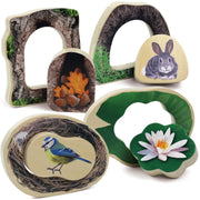 WHOS HIDING WOODLAND ANIMALS