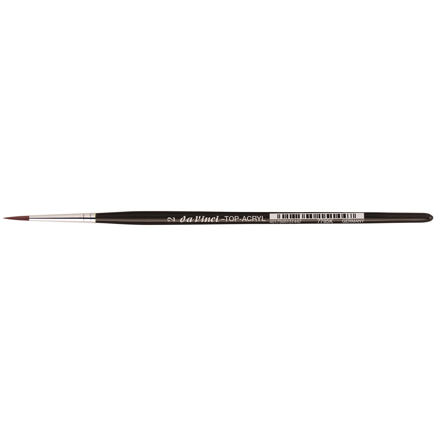 TOP-ACRYL Red-Brown Brush, Synthetic, Acrylic & Oil, Round, Series 7785K, Size 2