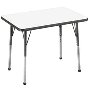 24" x 36" Rectangle Dry-Erase Activity Table with Adjustable Standard Ball Glide Legs - Whiteboard/Black