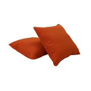 Presidio 15" x 15" Square Indoor/Outdoor Pillow with Piping, 2-Piece - Burnt Orange