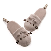 GUND Pusheen Soft Plush Slippers, Gray, One Size Fits Most