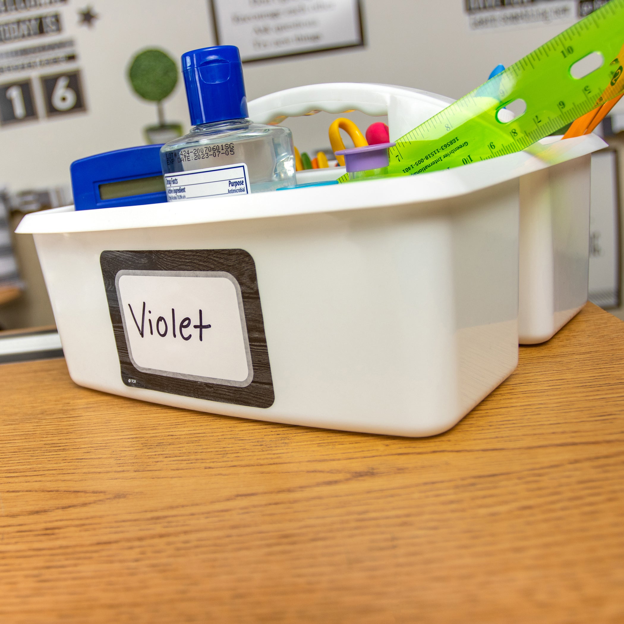White Plastic Storage Caddy