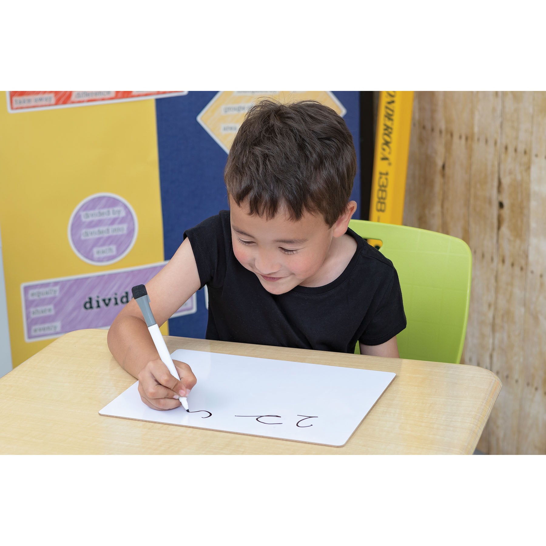 Dry Erase Whiteboard, 1-Sided, Plain, with Marker/Eraser, 9" x 12"