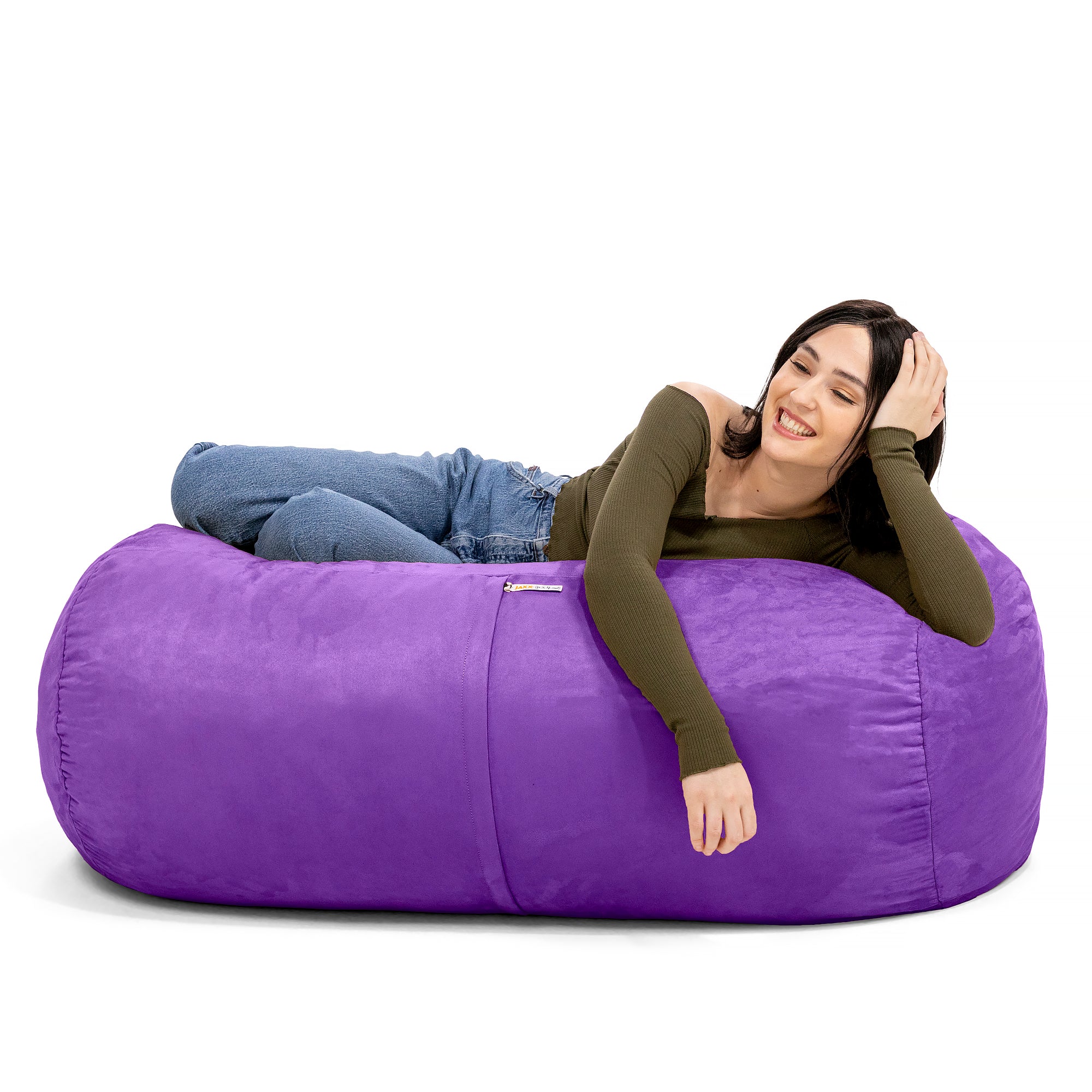 Jaxx Sofa Saxx 4-foot Bean Bag Lounger, Grape