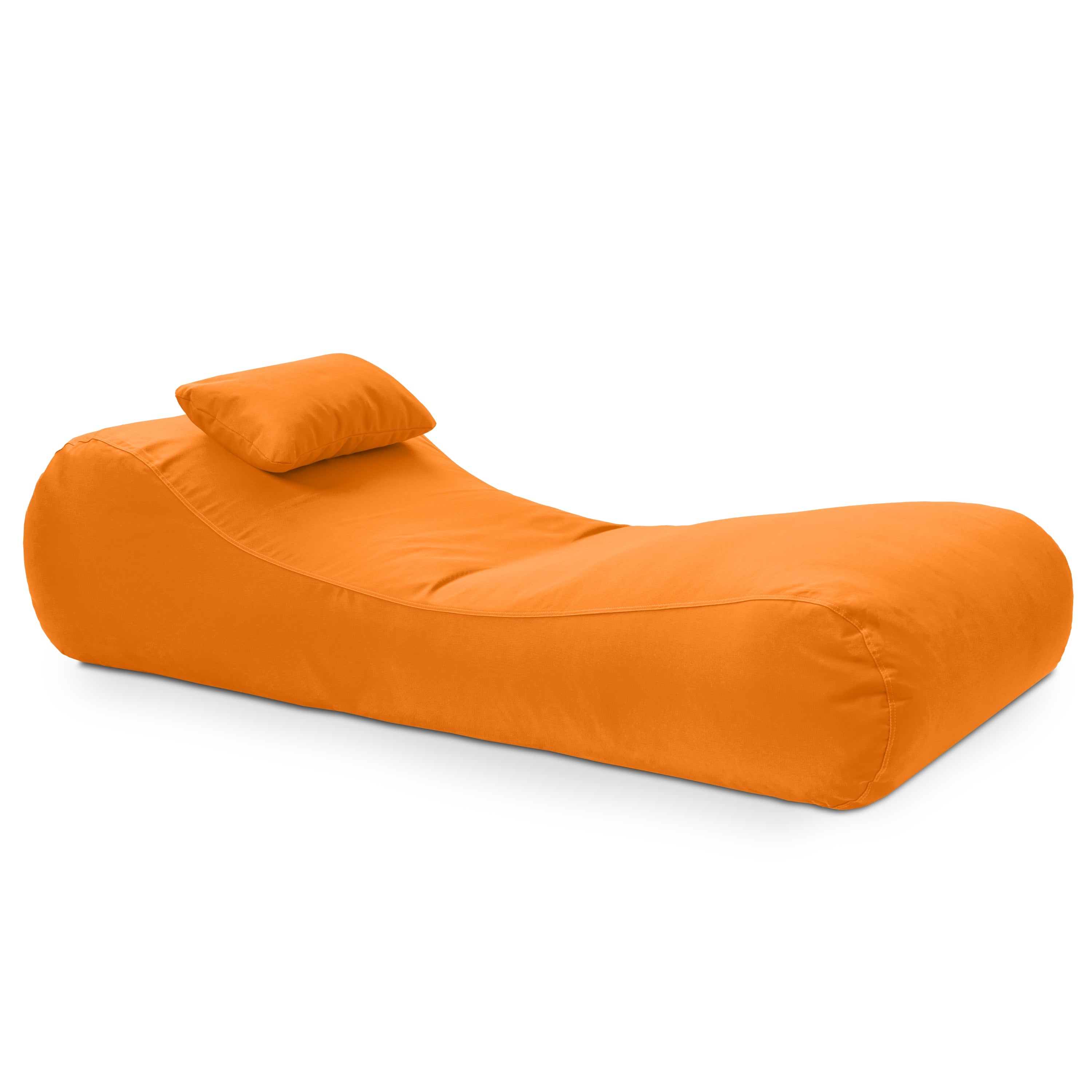 Arlo Outdoor Bean Bag Sun Lounger - Pool and Patio Chaise Recliner, Tangerine
