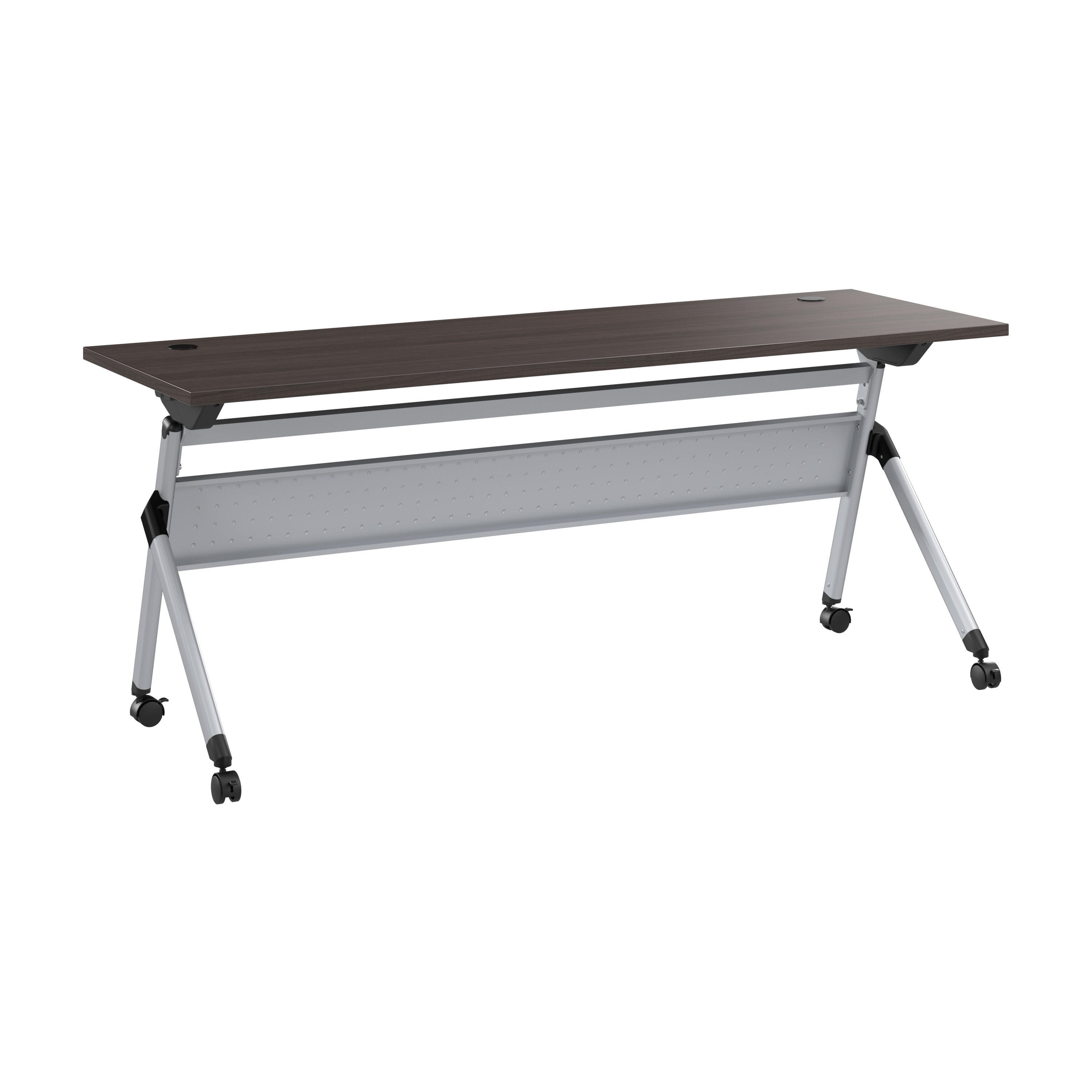 Bush Business Furniture Envision 72W Folding Training Table in Storm Gray - 71.02" Width x 23.54" Depth x 29.62" Height