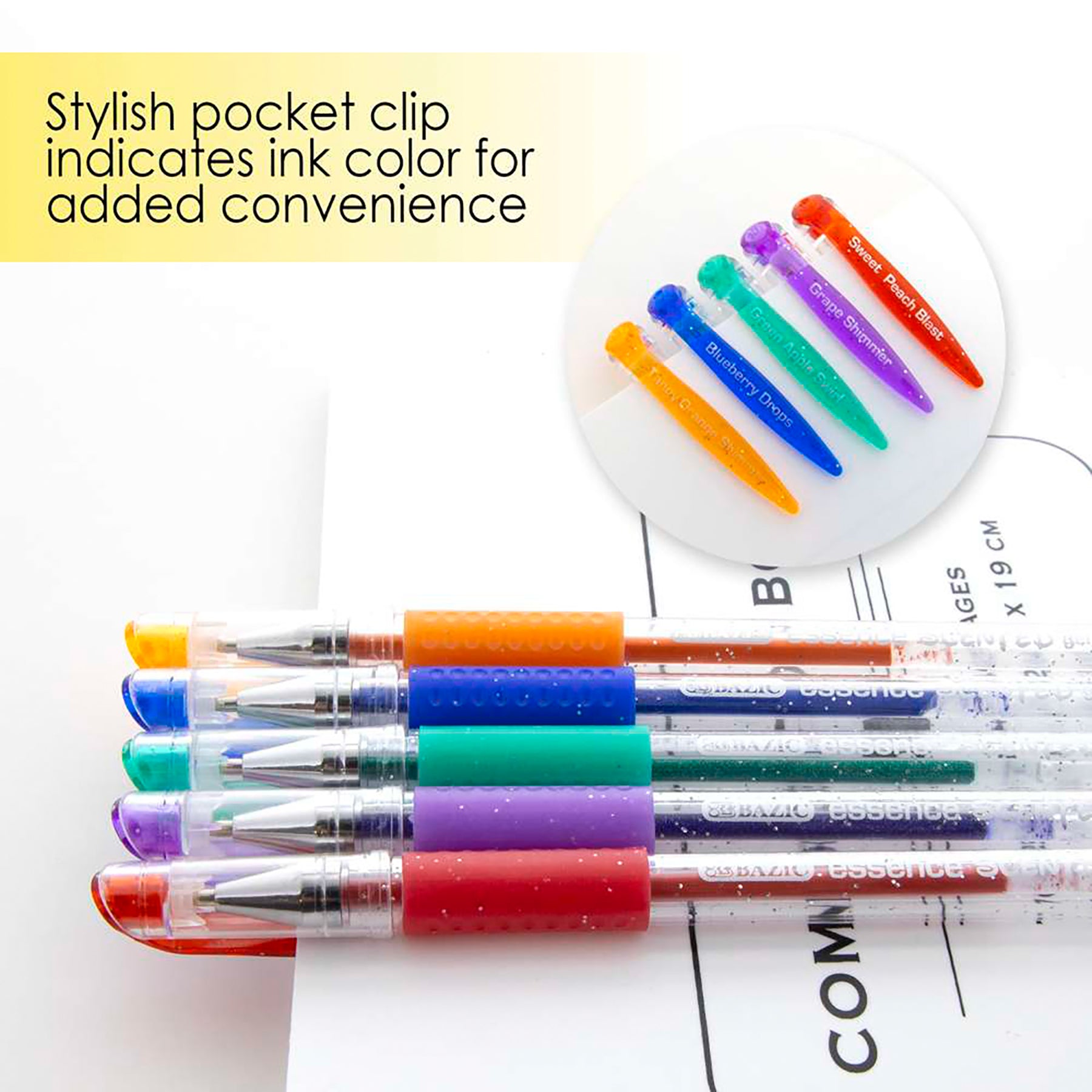 Essence Gel Pen with Cushion Grip, Scented, Box of 24