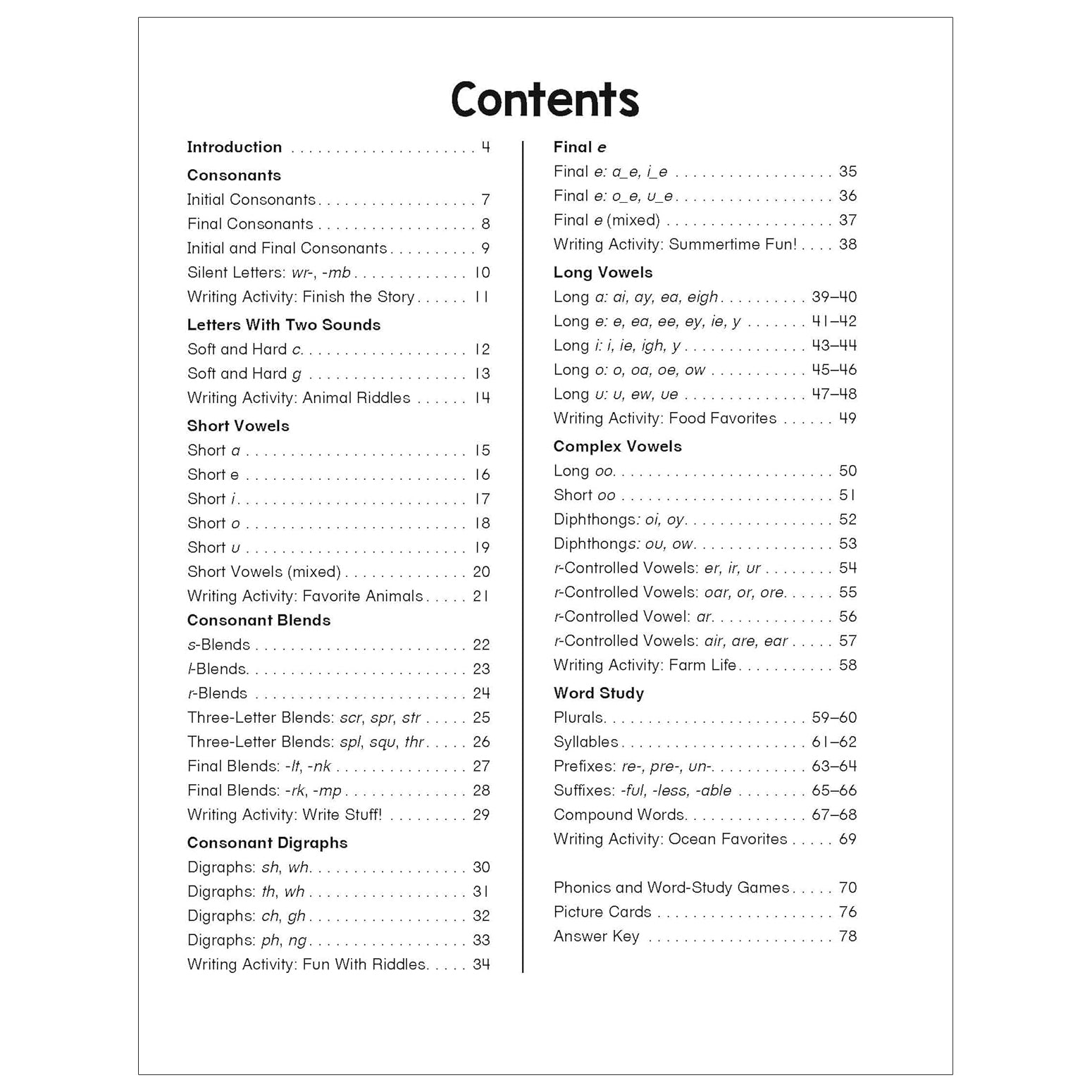 Phonics Puzzles & Games Activity Book for Grades 1-2
