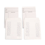 150 Library Pockets and 150 Library Cards, Serf-Adhesive, White