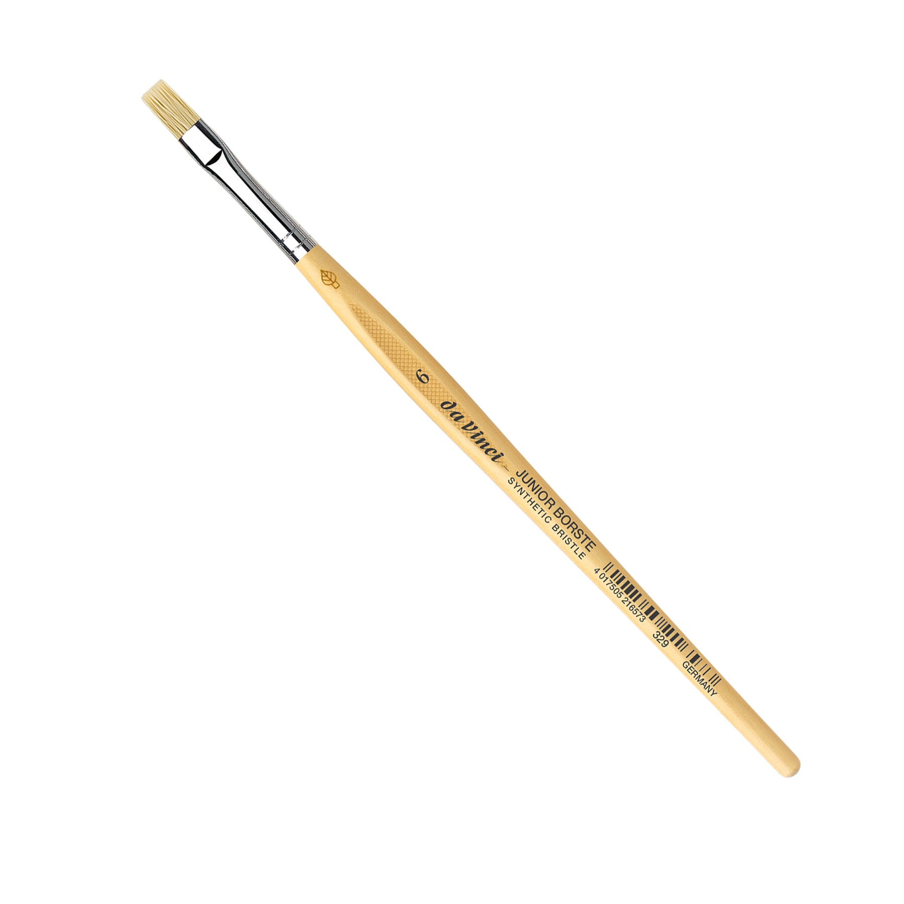 JUNIOR BORSTE Synthetic Student Brush, Synthetic, Tempera, Flat, Series 329, Size 6
