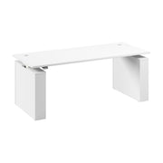 Bush Business Furniture Stratus&nbsp;72W x&nbsp;30D Electric Height Adjustable Standing Desk in White with White Base - 71.02" Width x 29.37" Depth x 27.44" Height