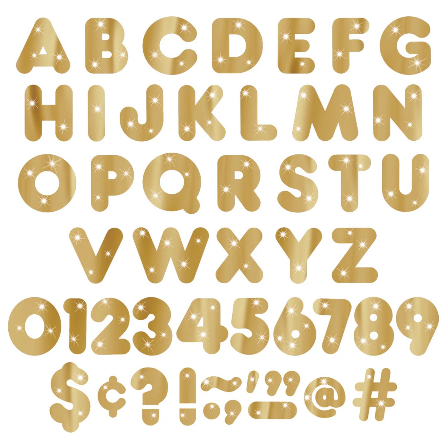 Gold Metallic 4" Casual UC Ready Letters®
