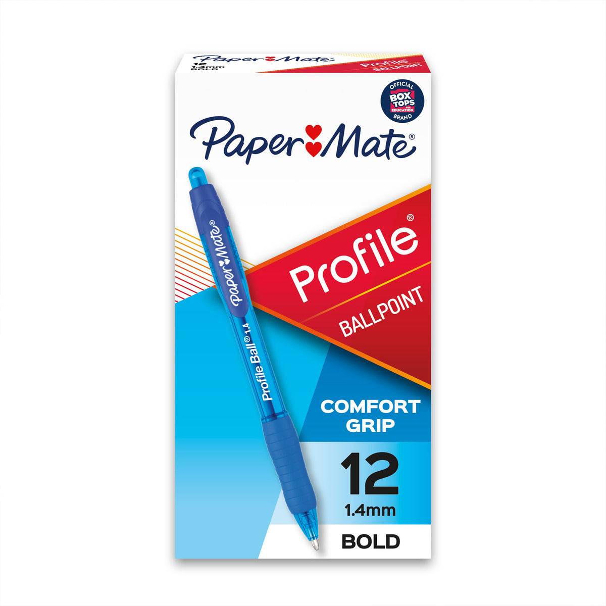 12 RETRACT BALL POINT PEN 1.4MM BLU