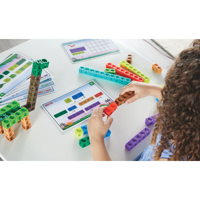Mathlink® Cubes Kindergarten Math Activity Set: Dino Time!