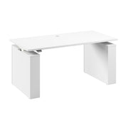 Bush Business Furniture Stratus&nbsp;60W x&nbsp;30D Electric Height Adjustable Standing Desk in White with White Base - 59.45" Width x 29.37" Depth x 27.44" Height
