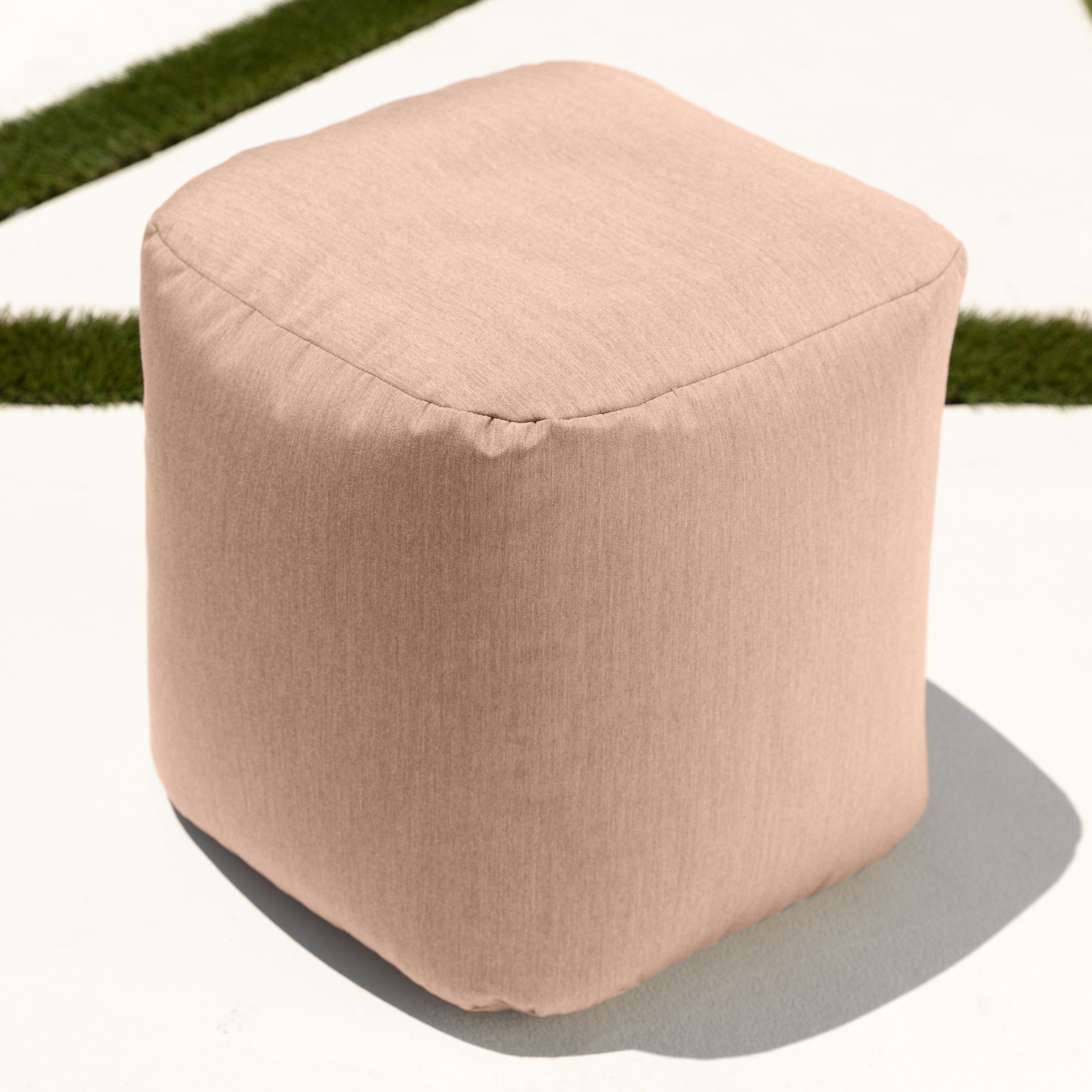 Jaxx Luckie Outdoor Patio Bean Bag Ottoman, Petal