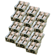 Metal Pencil Sharpener, Two Hole, Pack of 12