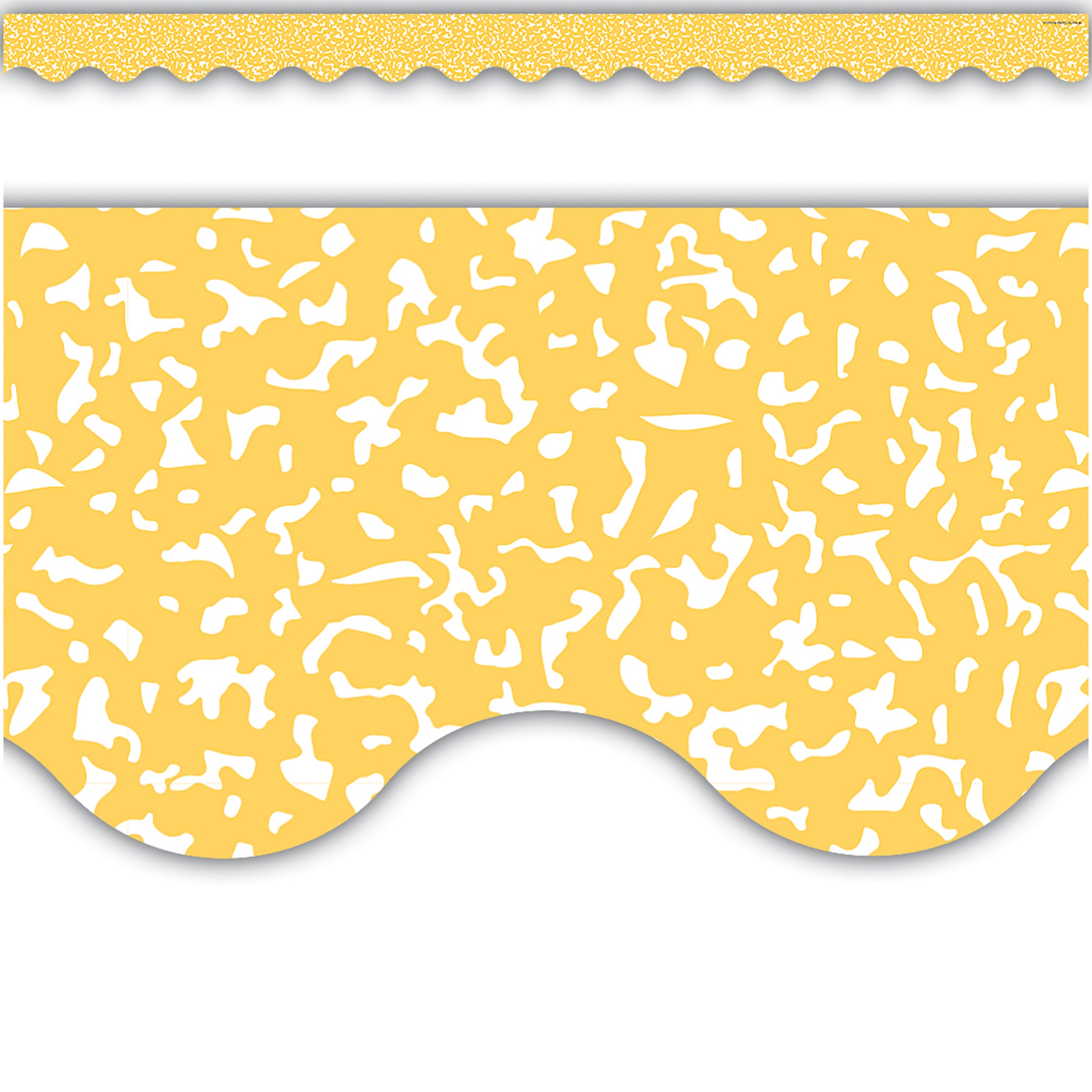 Composition Yellow Scalloped Border Trim, 35 Feet