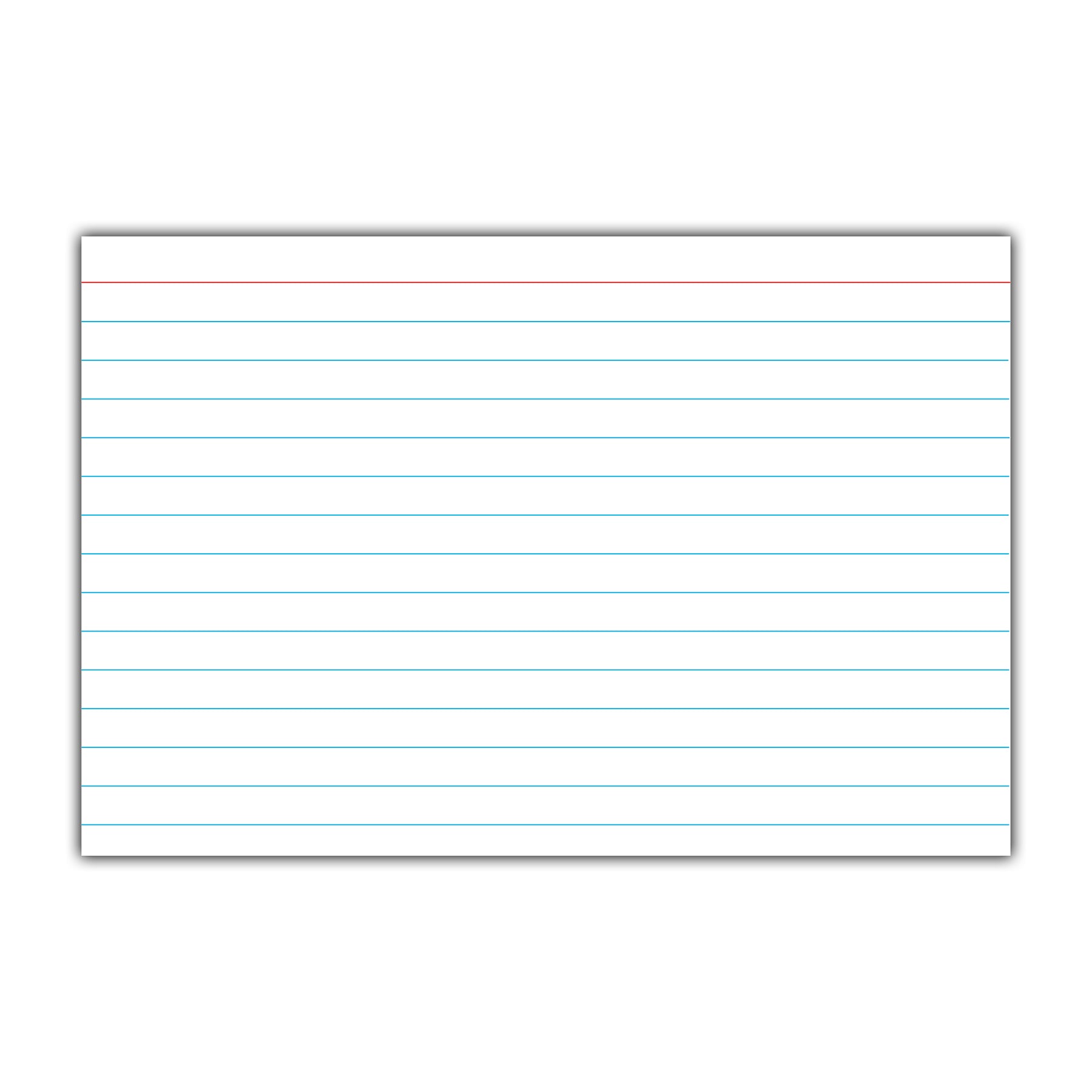 Index Cards, 4" x 6", White, Ruled, Pack of 50