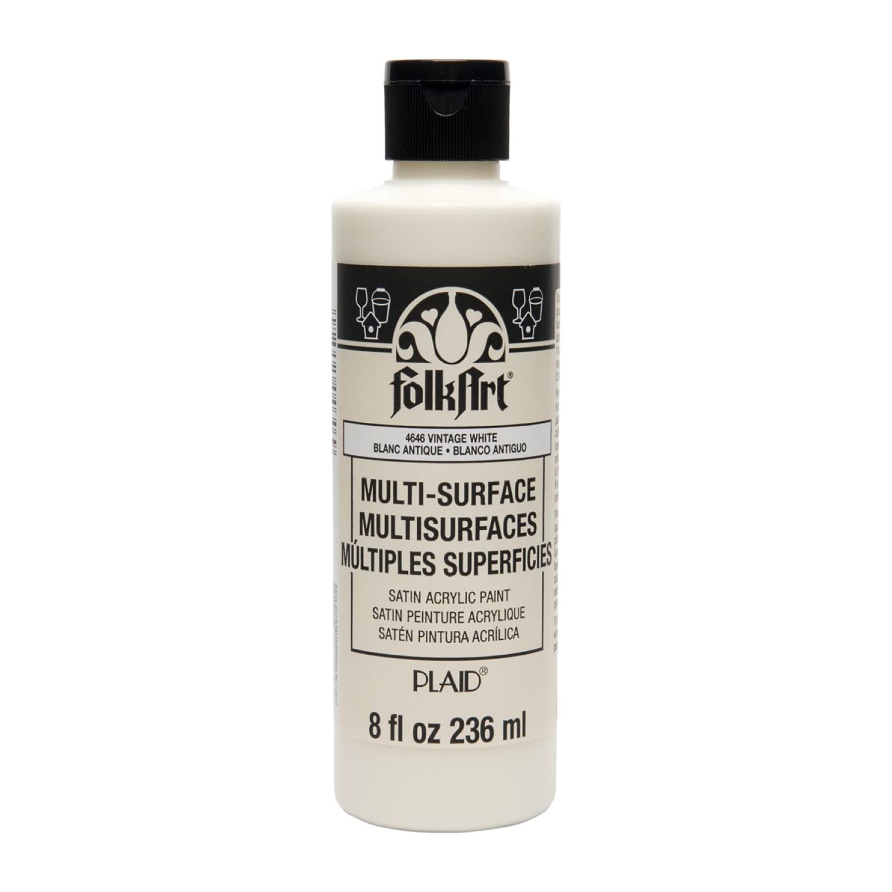 Acrylic Paint Multi-Surface Satin, 8oz., Vintage White