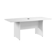 Bush Business Furniture 72-inch Office Conference Table with Wood Base in White - 71.54" Width x 35.98" Depth x 28.65" Height