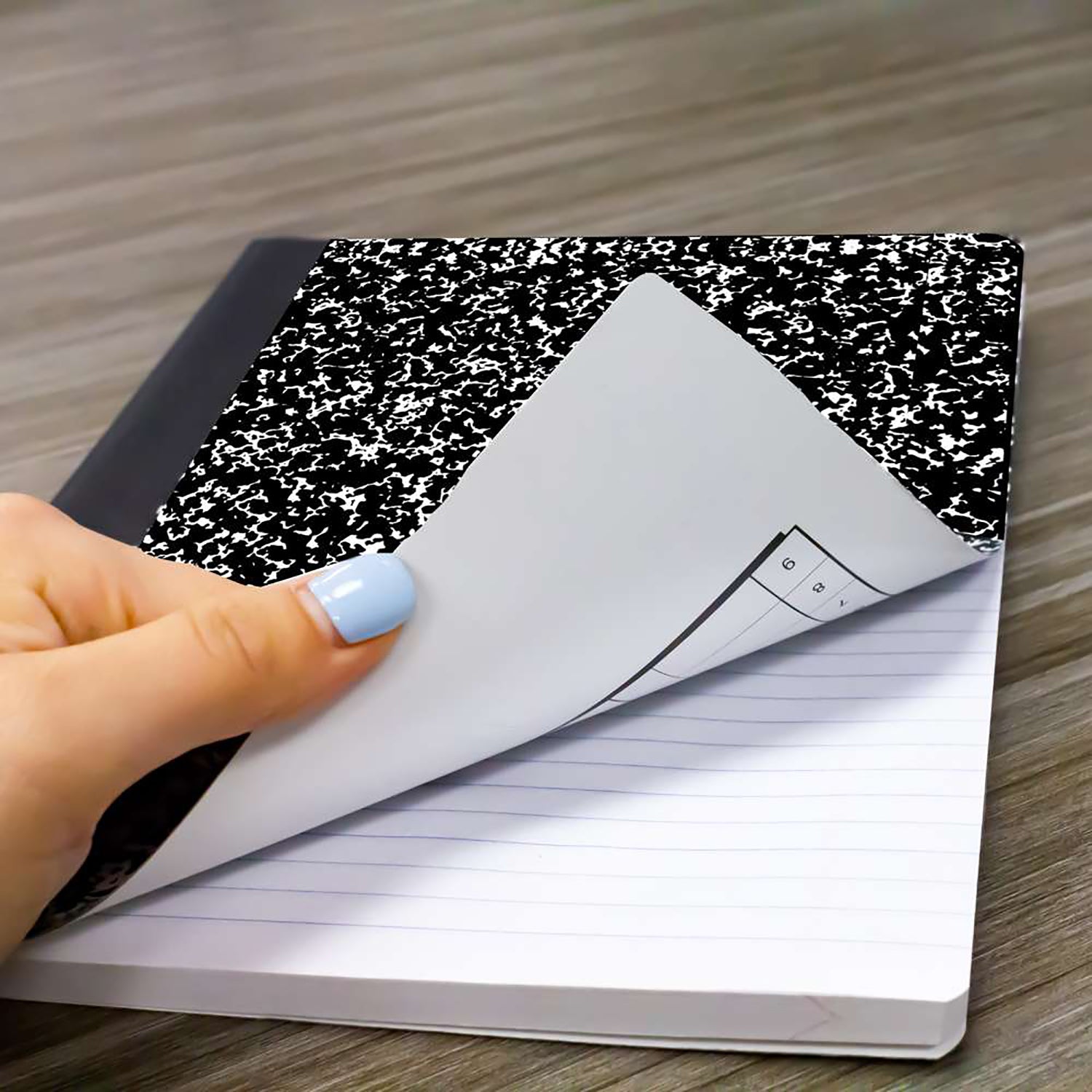 Composition Book, Wide Ruled, Black Marble, 100 Sheets
