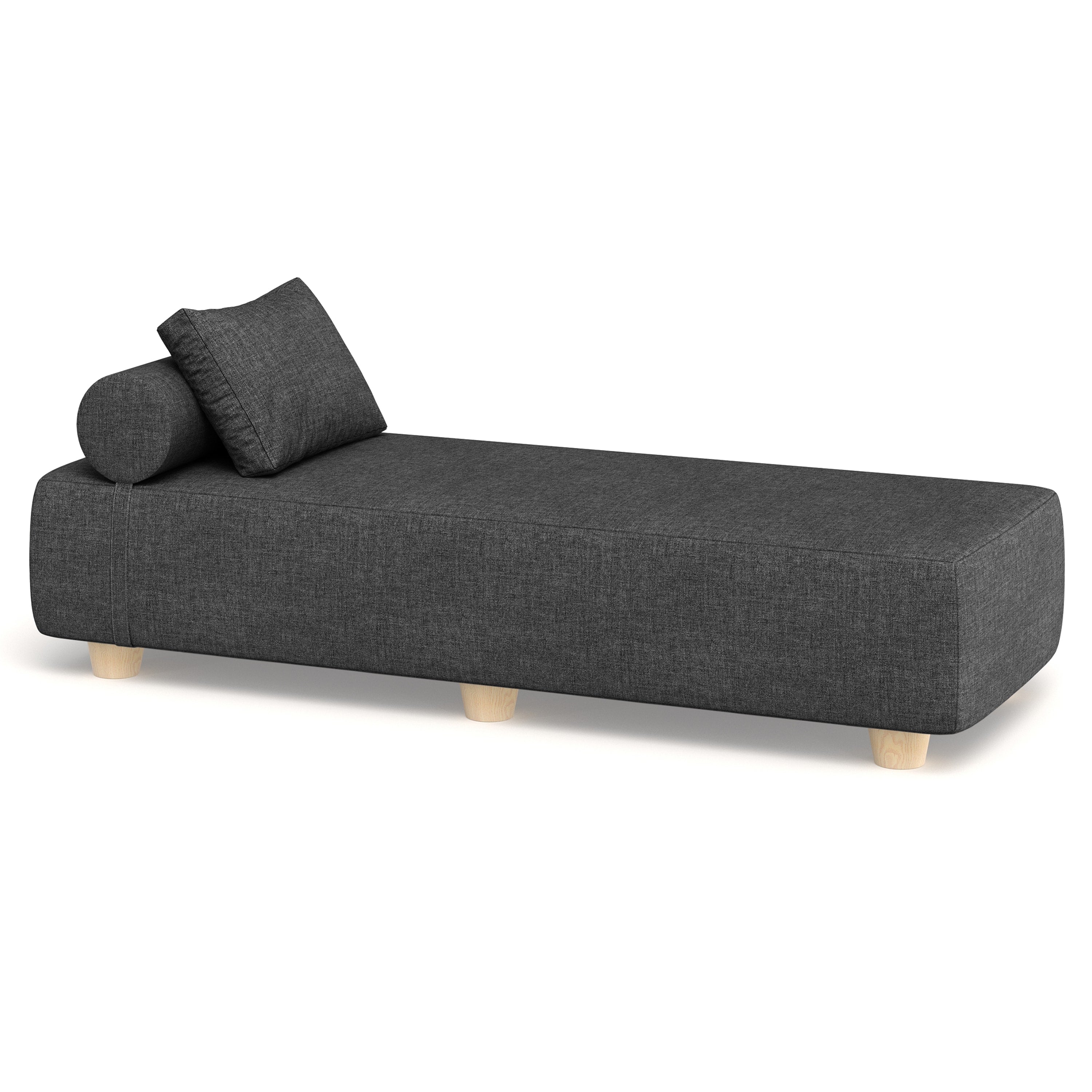 Jaxx Alvy Outdoor Sun Lounger – Luxurious Sunbed with Hevea Wood Feet, Sunbrella Charcoal