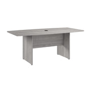 Bush Business Furniture 72-inch Office Conference Table with Wood Base in Platinum Gray - 71.54" Width x 35.98" Depth x 28.65" Height