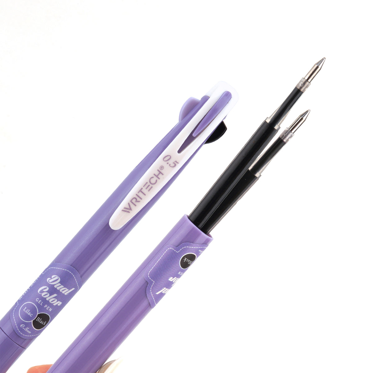 4PK 2 COLR RETRACT GEL PEN VNTG BLK